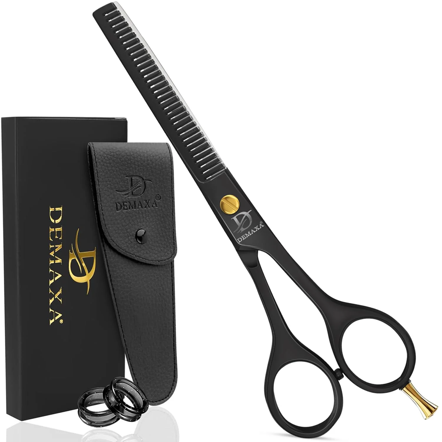 Authentic Thinning Shears for Hair Cutting - DEMAXA Hair Thinning Scissors Professional Barber s Texturizing Shears for Salon Home Use - 6.5-inch Black High Original