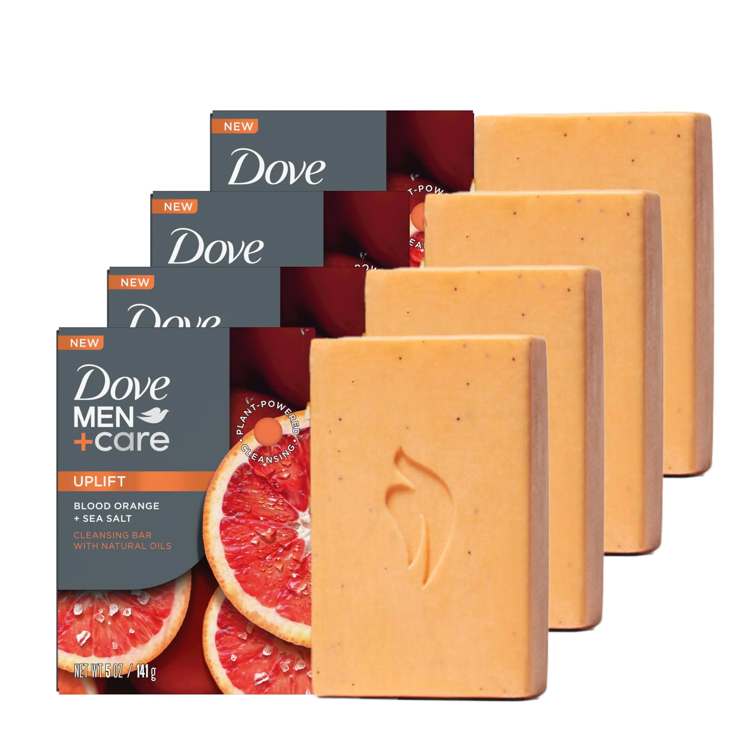 High-Grade Dove Men Care Cleansing Bar Soap Blood Orange Sea Salt 4 Bars to Rebuild Skin in the Shower a 4in1 Hair Body Face Shaving Bar with Plant-Based Outstanding