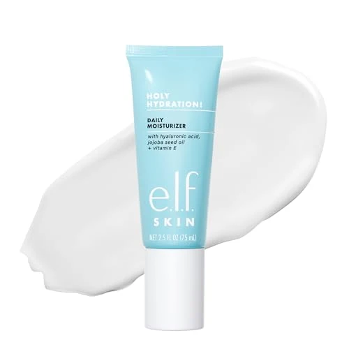 Sustainable e.l.f. SKIN Holy Hydration Daily Hydration Moisturizer Lightweight Face Cream Hydrating with Aloe Jojoba Smooths Softens Skin All Skin Types Original