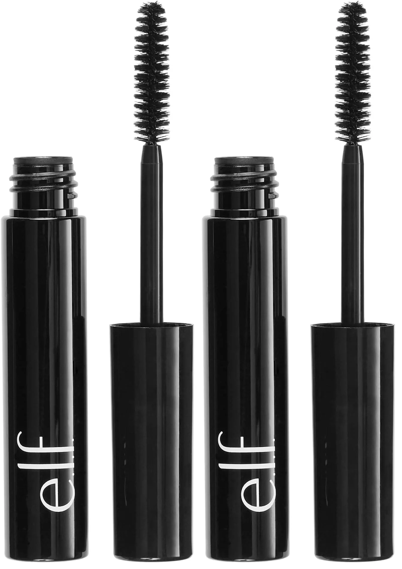 Functional e.l.f. Cosmetics Volumizing Mascara Mascara For Fuller Thicker-Looking Lashes Enriched With Vitamin E Black 0.19 Fl Oz Pack of 4 Stylish