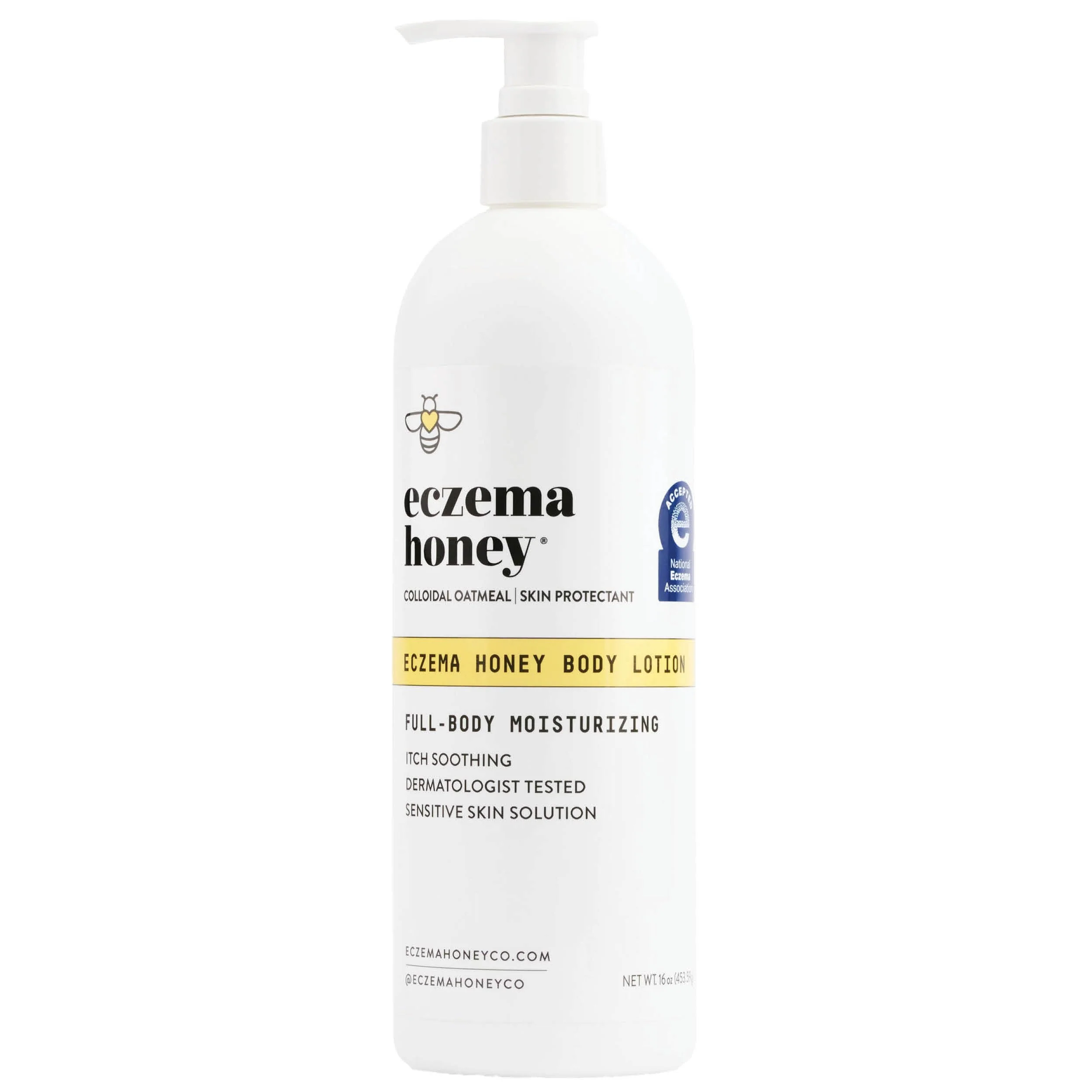 Lightweight ECZEMA HONEY Oatmeal Body Lotion - Hand Body Cream for Eczema Relief - Natural Dry Skin Repair 16 Oz Smart