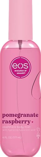Smart eos Cashmere Body Mist Pomegranate Raspberry body spray for women hair mist fruity moisturizing hyaluronic acid glycerin vegan cruelty- Powerful