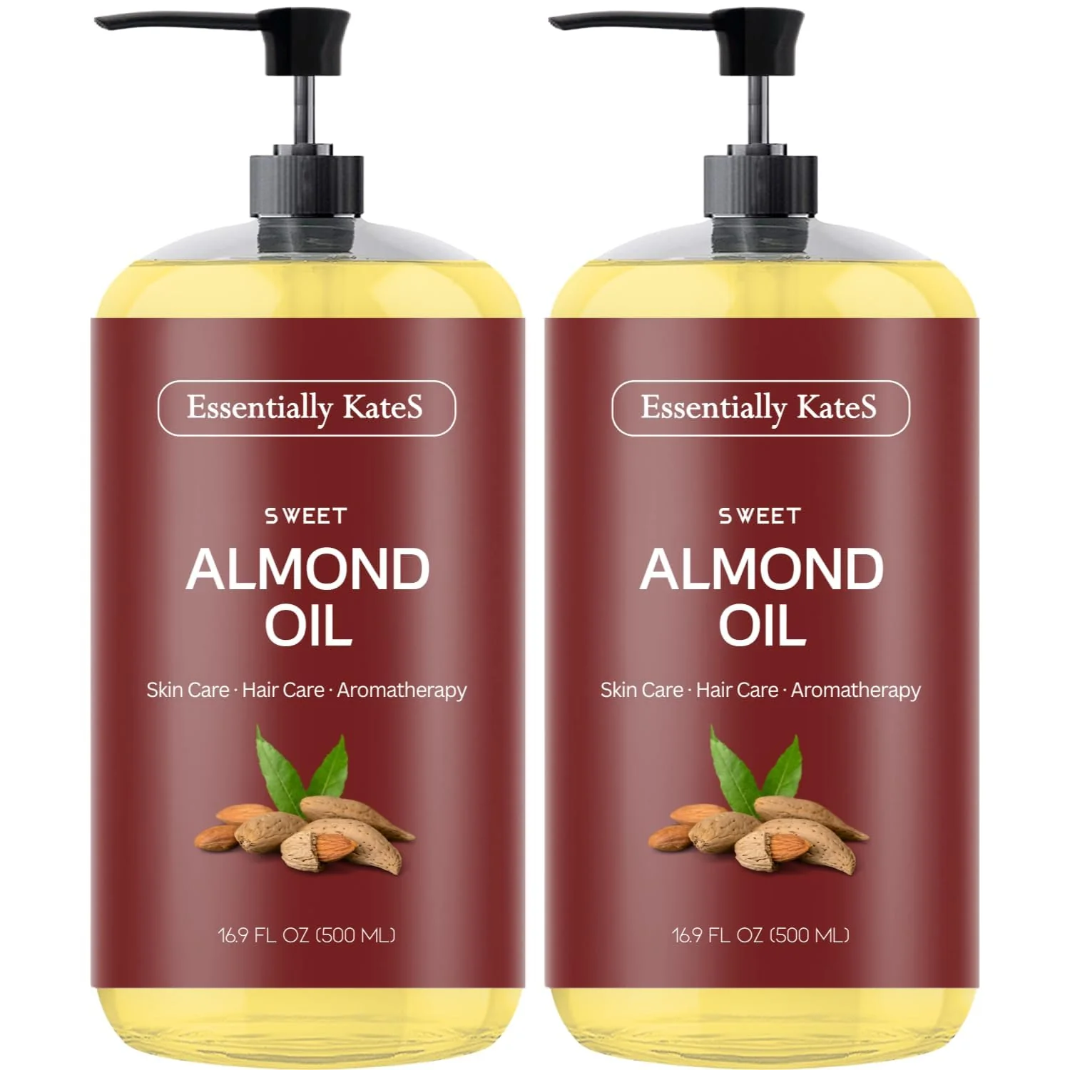 Functional Essentially KateS Sweet Almond Oil 33.8 Fl Oz - Pack of 2 x 16.9 Fl Oz High-Grade