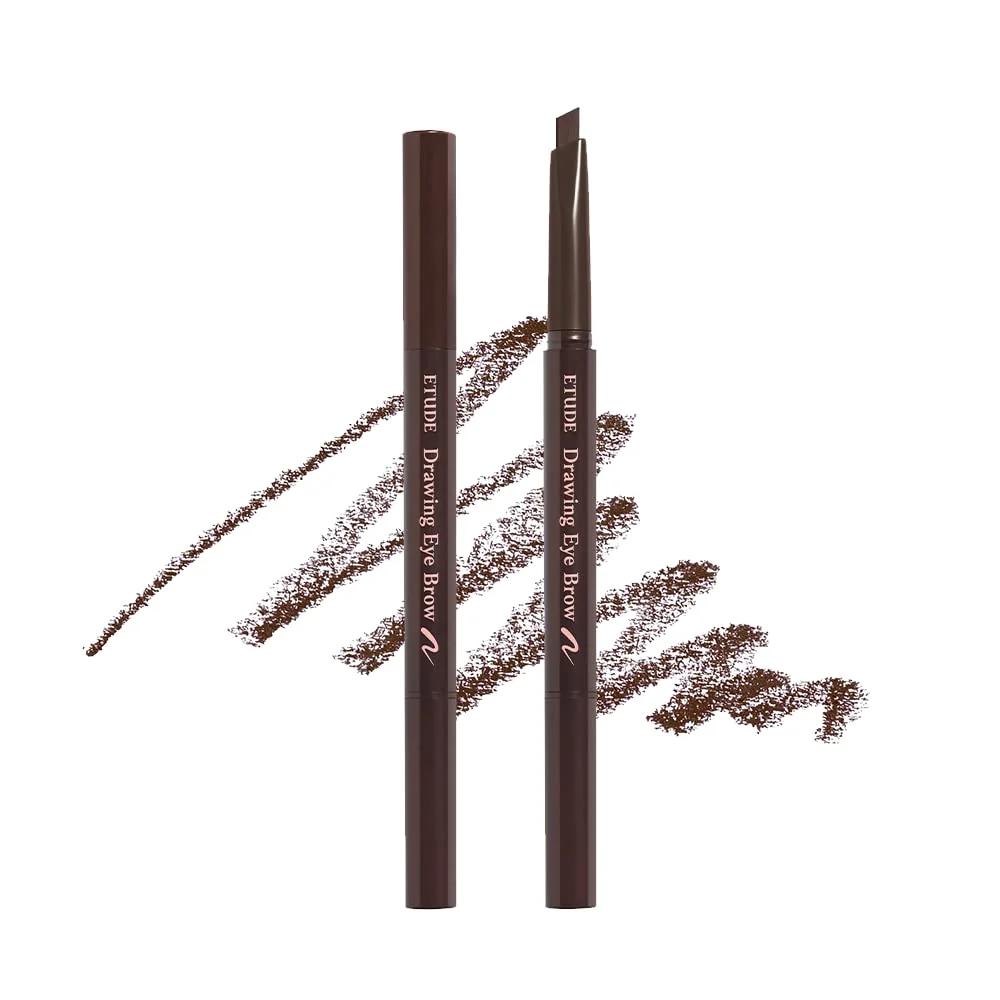Original Design ETUDE Drawing Eye Brow Eyebrow Pencil Microblading Long Lasting Soft Textured Natural Daily Look Korean Makeup Beauty Brown 0.008 Ounce Reusable