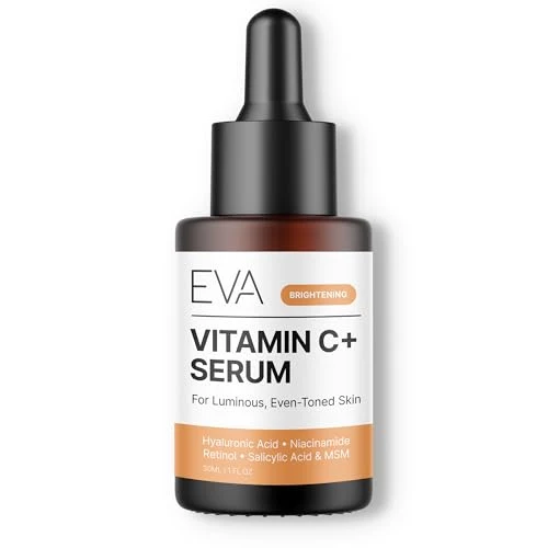 Original Eva Naturals Vitamin C Serum for Face - Anti Aging Dark Spot Remover Corrector with Retinol Hyaluronic Acid Niacinamide Salicylic Acid Expertly Made