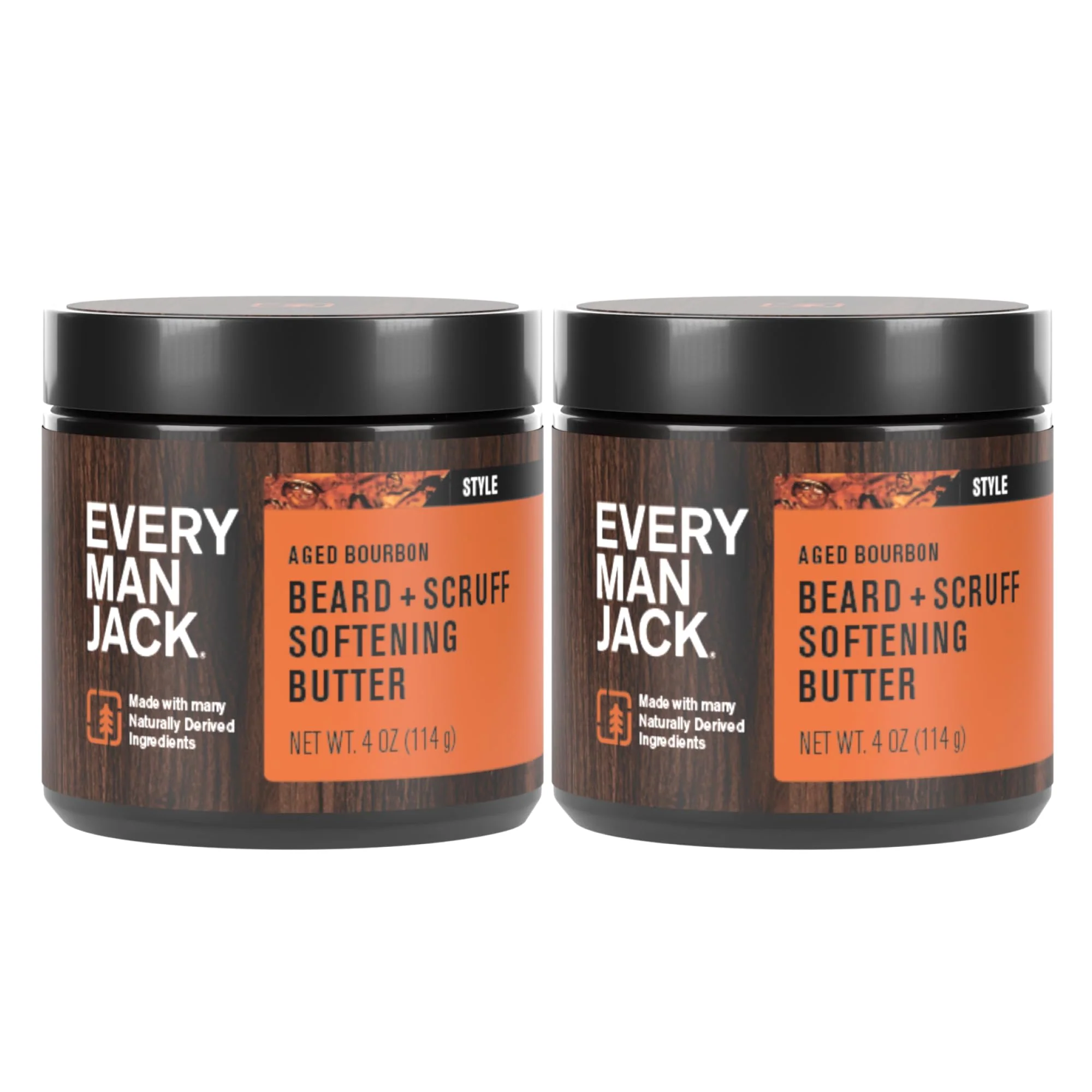 Reliable Every Man Jack Beard Scruff Softening Butter- Aged Bourbon Fragrance - Hydrates Styles Dry Unruly Beards While Relieving Itch - Made with Shea Versatile