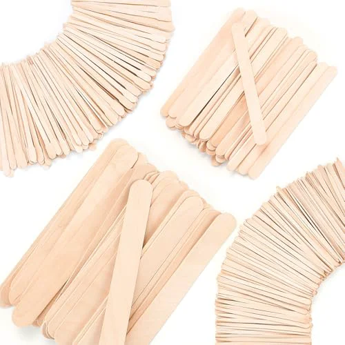 Classic EWVS 4 Styles 500 Pcs Waxing Sticks Assorted Wax Applicator Sticks For Body Legs Face With Small Medium Large Sizes Wood Popsicle Sticks For Waxing Expertly Made