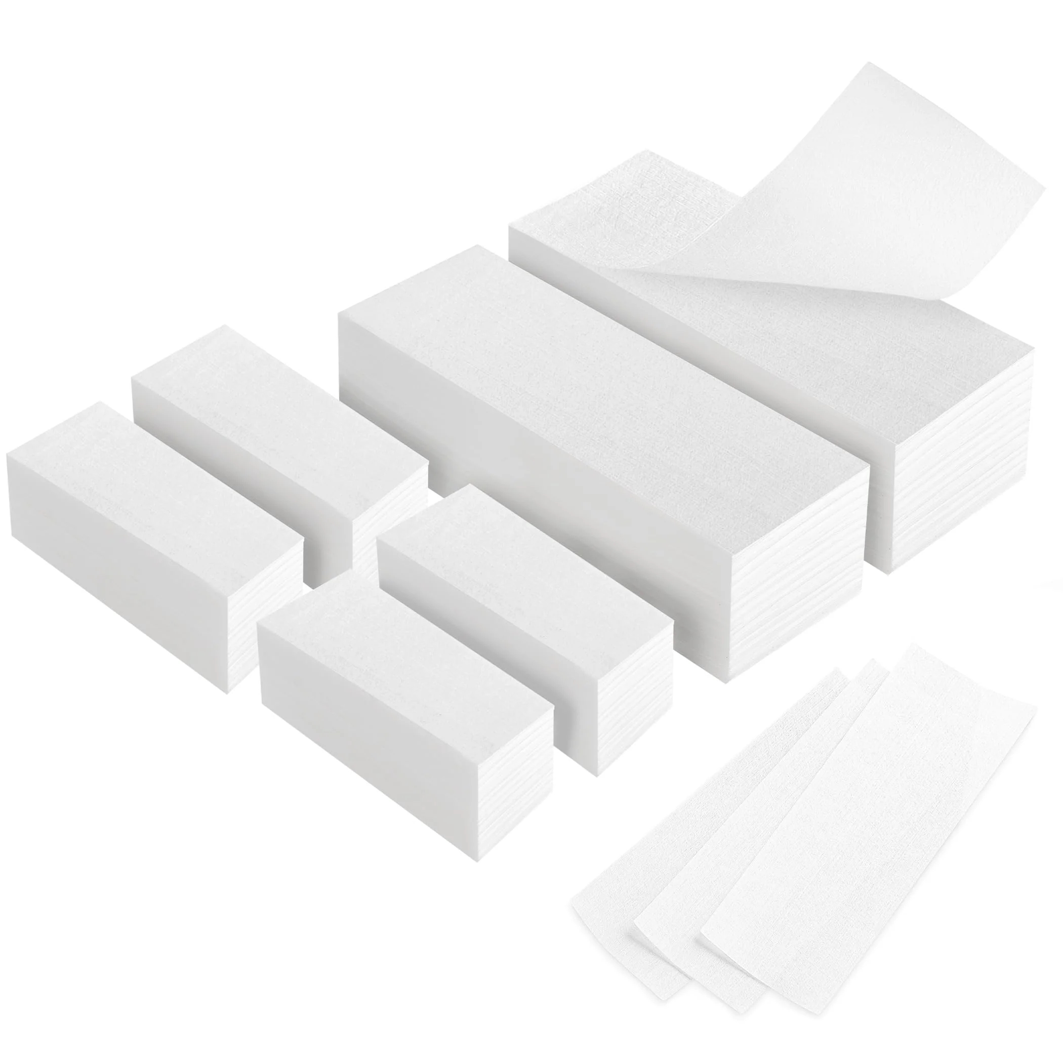 Powerful 600-Count Non Woven Wax Strips 2 Size Body and Facial Epilating Wax Strips Paper for Hair Removal Beauty Waxing Strips for Leg Face Chest Back Unique