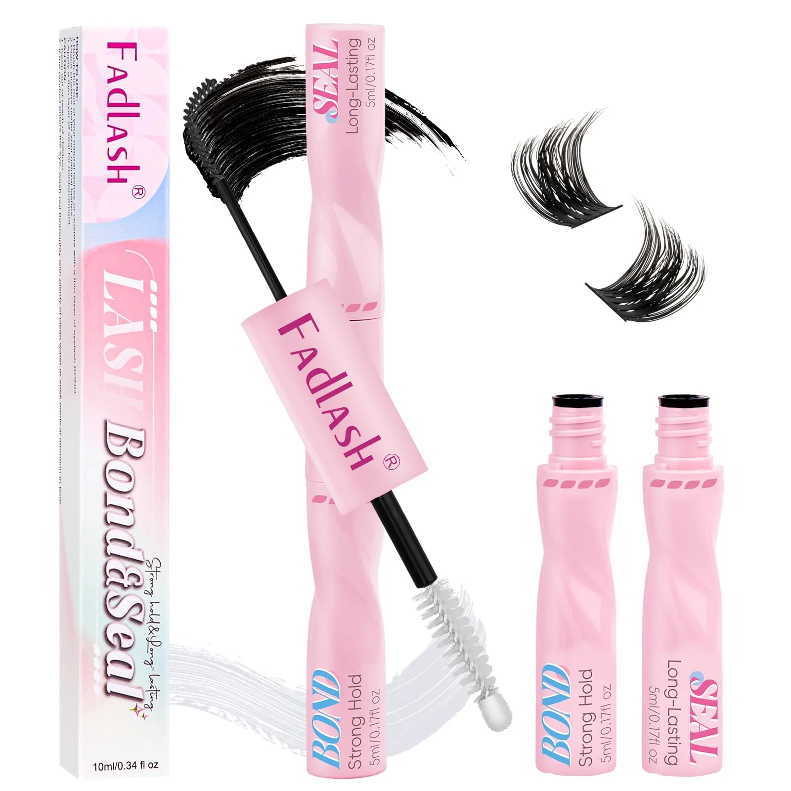 Responsible FADLASH Lash Clusters Volume Fluffy Eyelash Clusters 8-16mm DIY Cluster Eyelash Extensions with Soft Thin Band Reusable Individual Lashes for Self Use Trendy