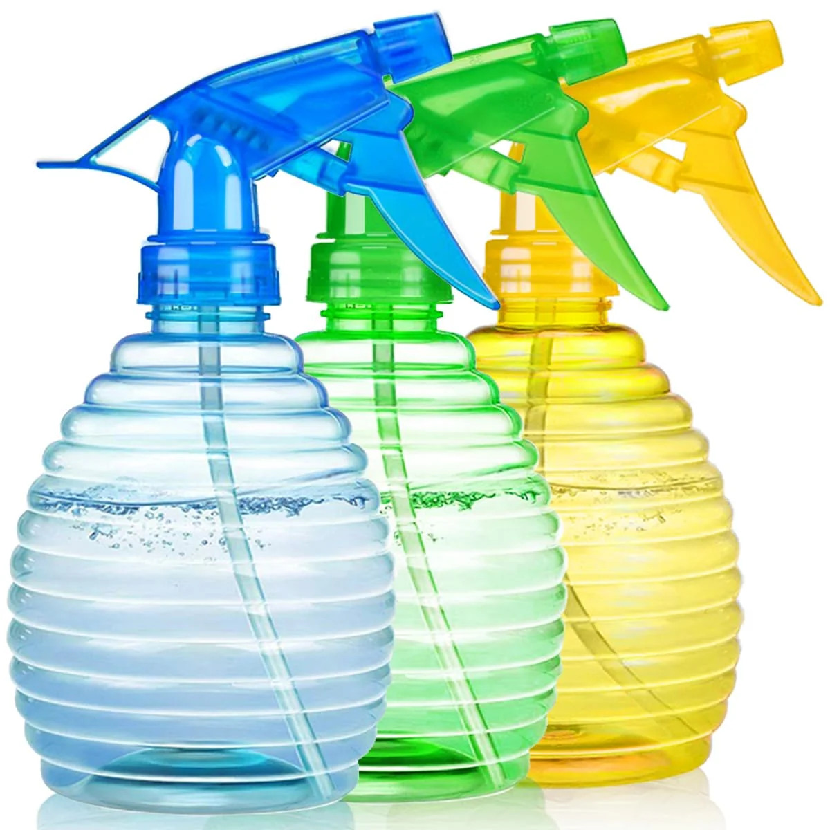 Advanced Spray Bottles - 3 Pack 16 oz - Mist Stream Bright Colors Sturdy Leak Proof BPA For Cleaning Plants Pet Vinegar BBQ Hair Cooking Proven