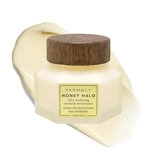 Natural Farmacy Ceramide Face Moisturizer - Honey Halo Ultra Hydrating Facial Moisturizer with Buckwheat Honey Ceramides - Helps Restore Barrier Replenish Advanced