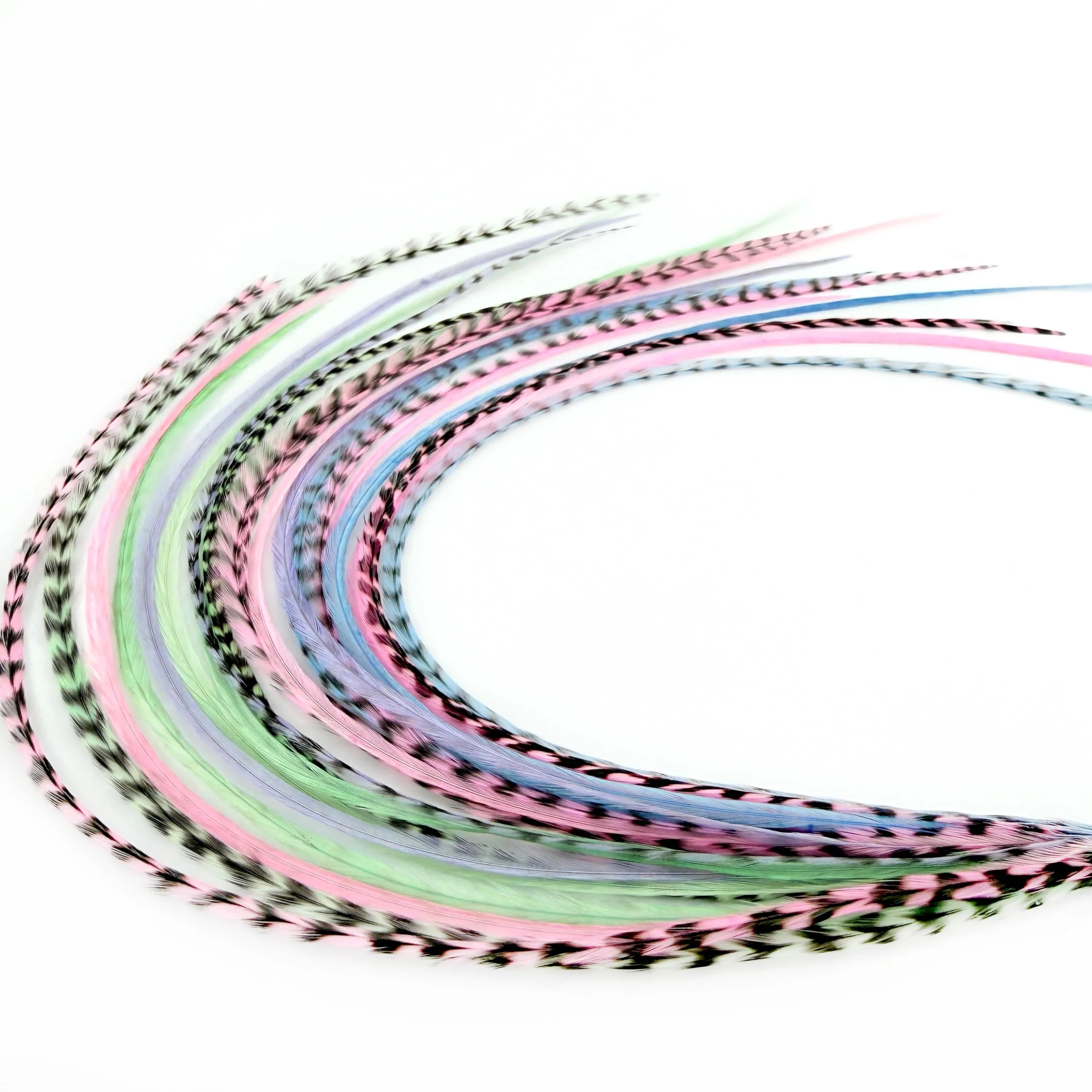Pure 21 Pastels Color Hair Extensions - 9 -14 Long - DIY Rooster Kit Powerful