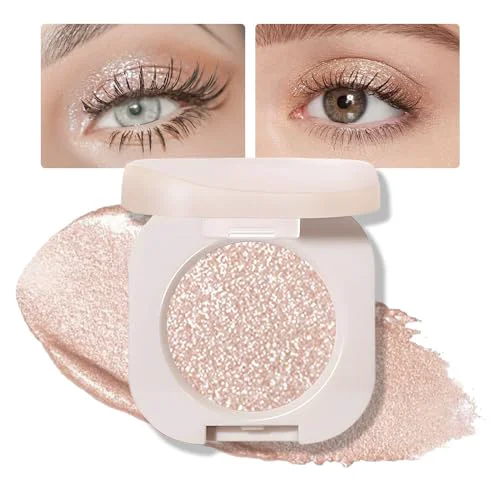 Innovative FeiCuiYun Glitter Shimmer Sparkle Eye Shadow Palette Makeup for Older Women Pearl White Silver Glitter Shimmer Metallic Holographic Iridescent Cream Expertly Made