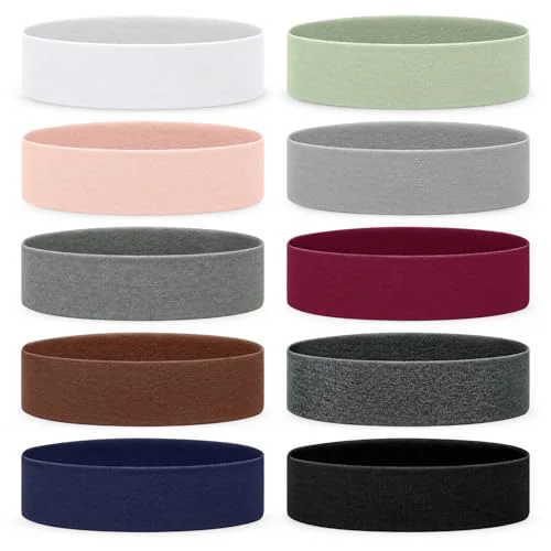 Elite Fishinsea 10 Pack Headbands for Women Elastic Non-Slip Hair Bands Hair Warp for Sports Daily Workout Yoga Running Official