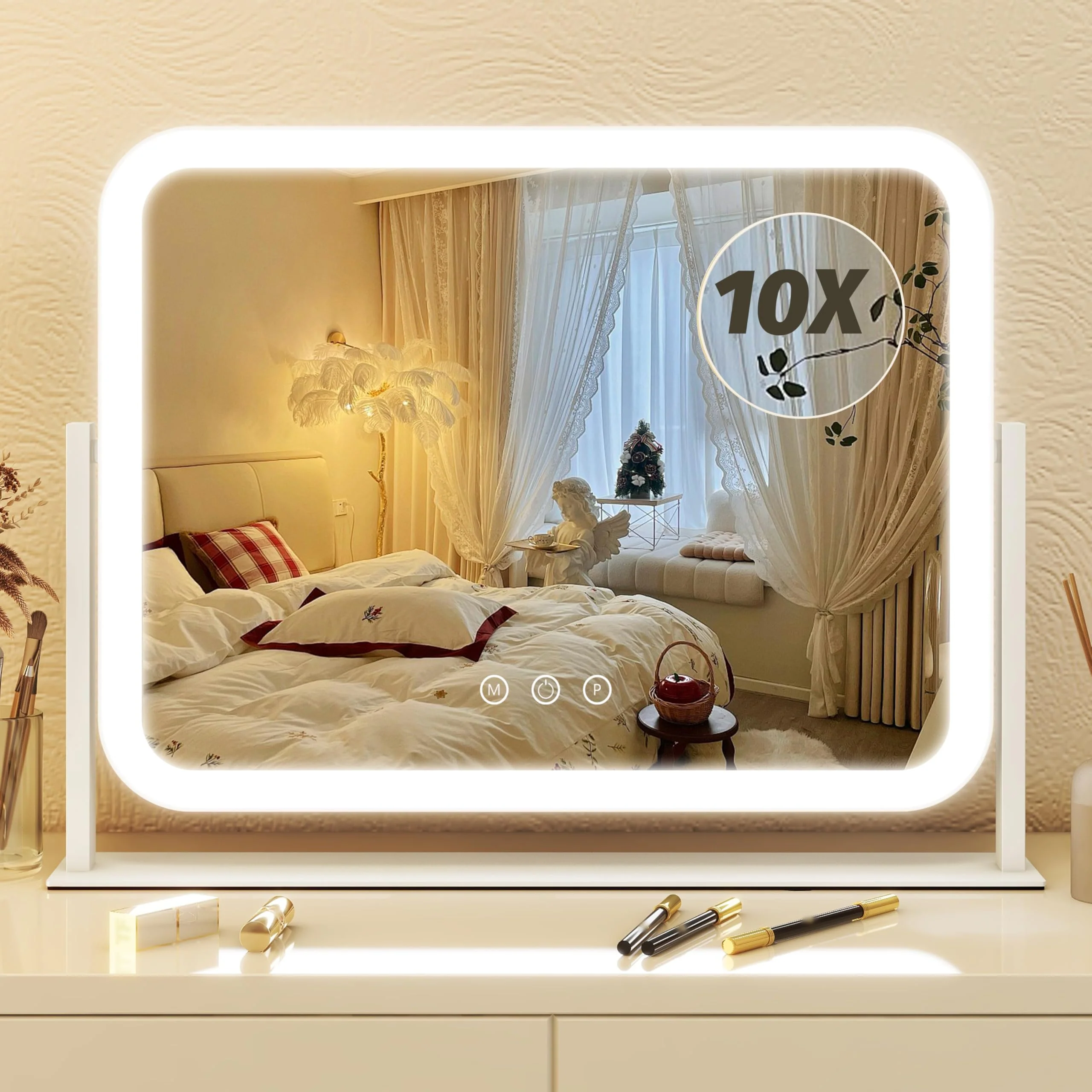 Quality FENNIO Vanity Mirror with Lights 17''x13'' Makeup Mirror with Lights Vanity Mirror Touch Screen with 3-Color Lighting Dimmable for Vanity Desk Practical