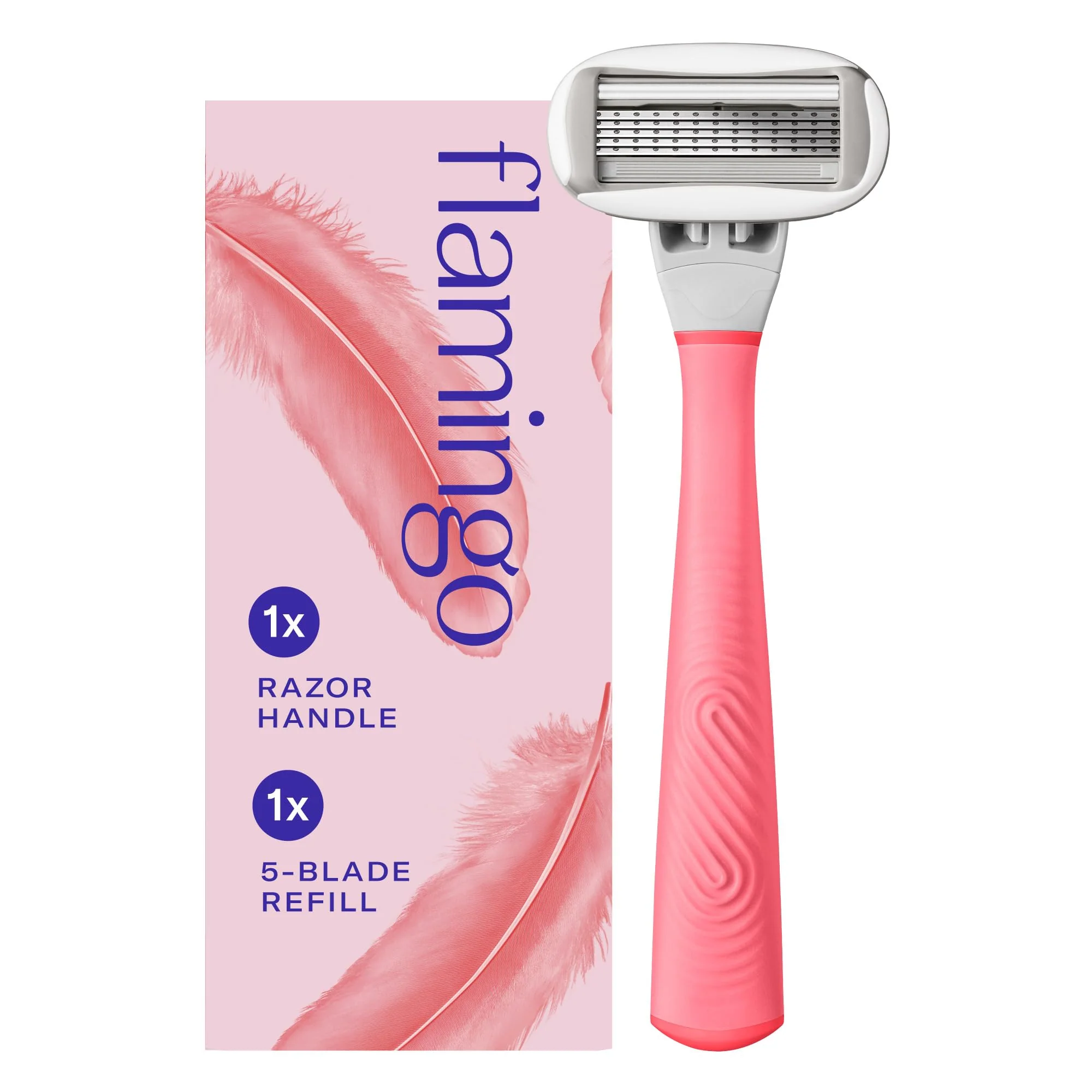 Fine Flamingo Razors for Women 1 Razor Flamingo Pink Handle and 1 Razor Blade Refill Outstanding