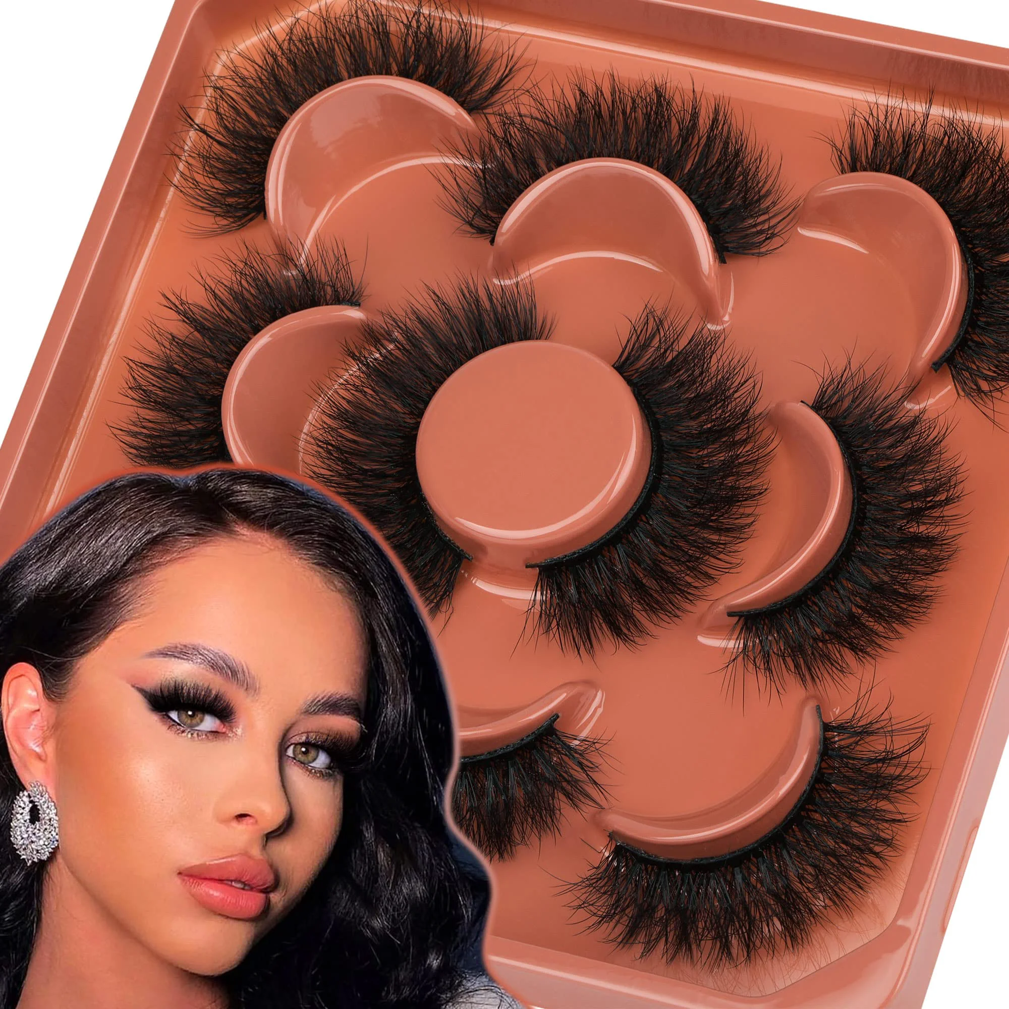 Effective Focipeysa Fluffy Lashes Natural Wispy Eyelashes Full Volume Faux Mink Lashes 14mm Short Multipack with Premium Silk Fiber Vegan Convenient