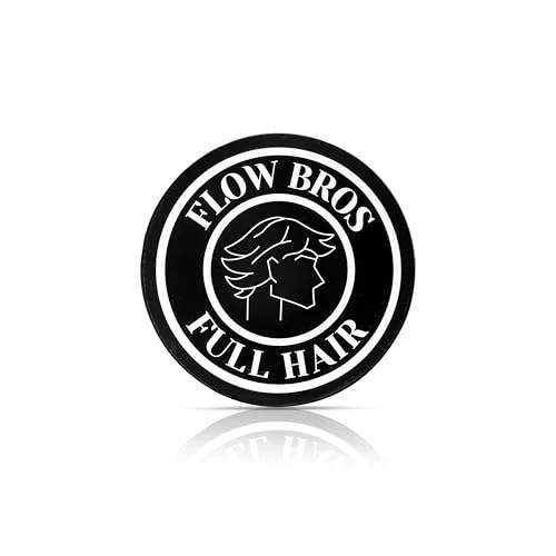 Sustainable Flow Bros Men's Hair Clay - Strong Hold Nourishing Formula Low Shine - Adds Volume and Texture - 2oz Reusable