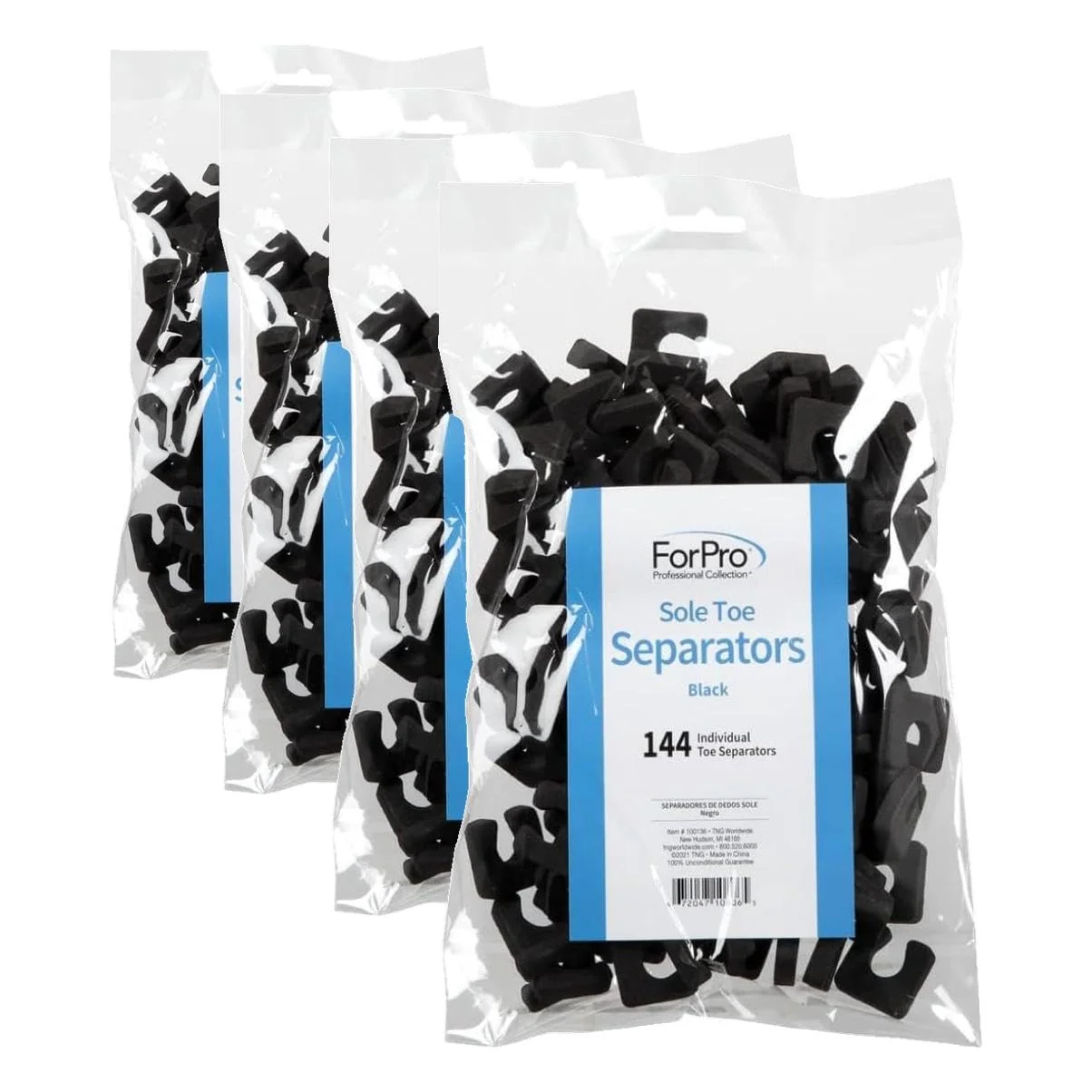 Secure ForPro Sole Toe Separator - Black Luxurious Foam Separators - Individual Toe Separators for Pedicures – Pack of 576 Natural