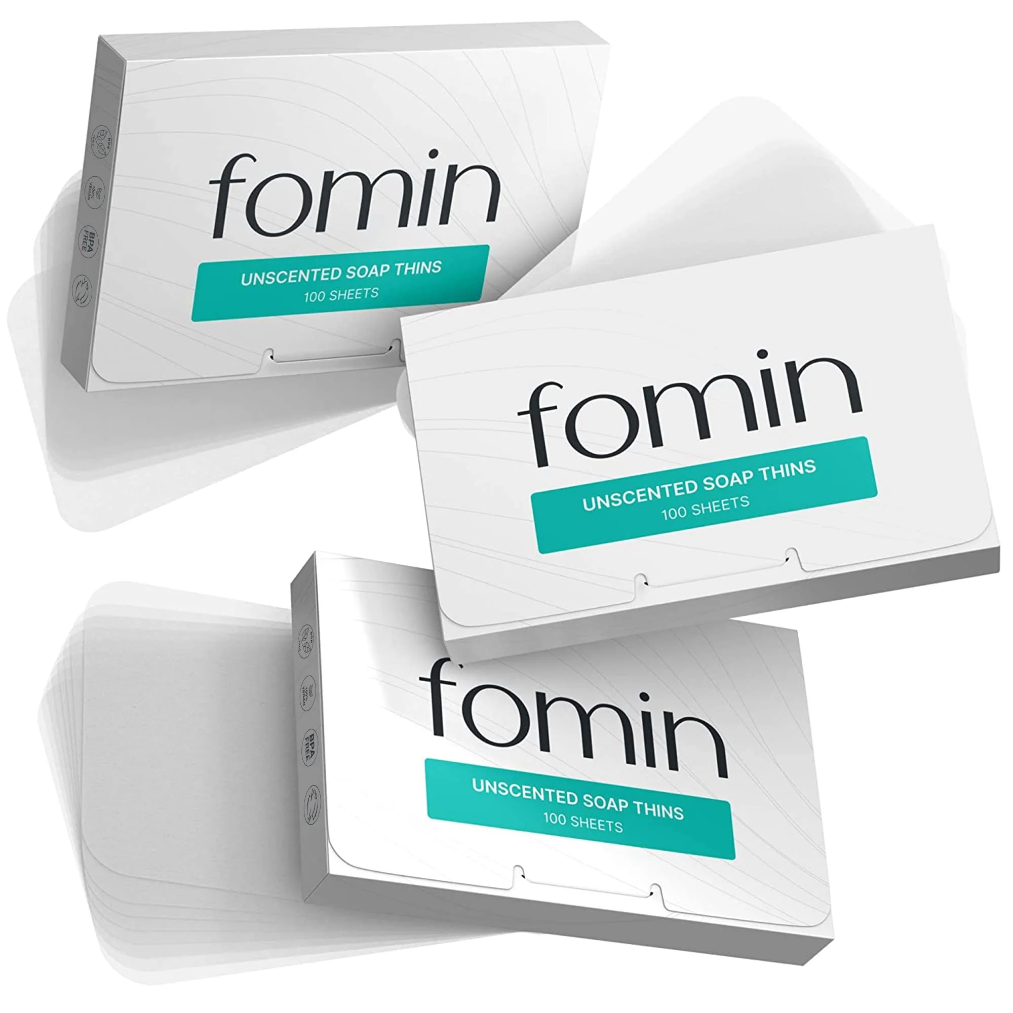 Outstanding FOMIN - Paper Soap Sheets for Hand Washing - 300 Sheets Unscented Portable Travel Soap Sheets Dissolvable Camping Mini Soap Portable Hand Soap Efficient