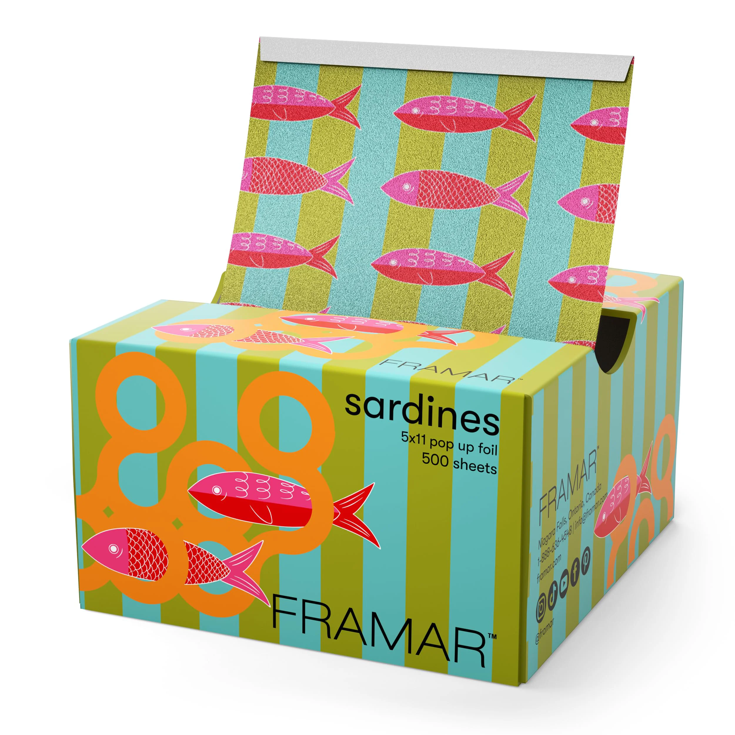Next-Generation FRAMAR Multi Color Sardine Hair Foil - Hair Foils For Highlighting Pop Up Foil For Hair Highlighting Salon Foils For Hair Highlighting Kit Long Enhanced