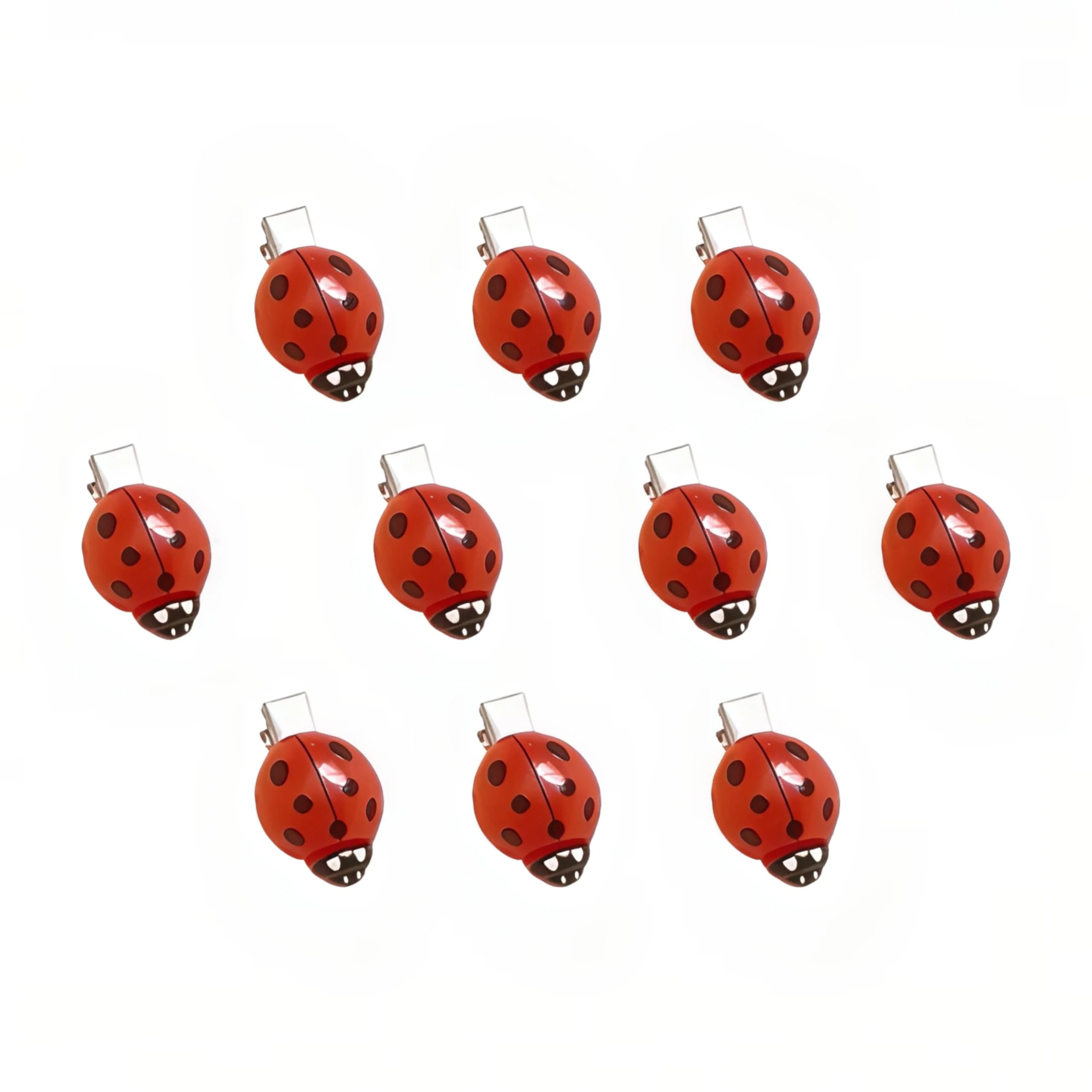 Traditional 10 Pcs Fun Ladybug Hair Clips Funky Insect Bug Hair Clips for Teen Girls Women Cute Decorative Whimsical Accessories for Back to School Halloween Eco-Friendly
