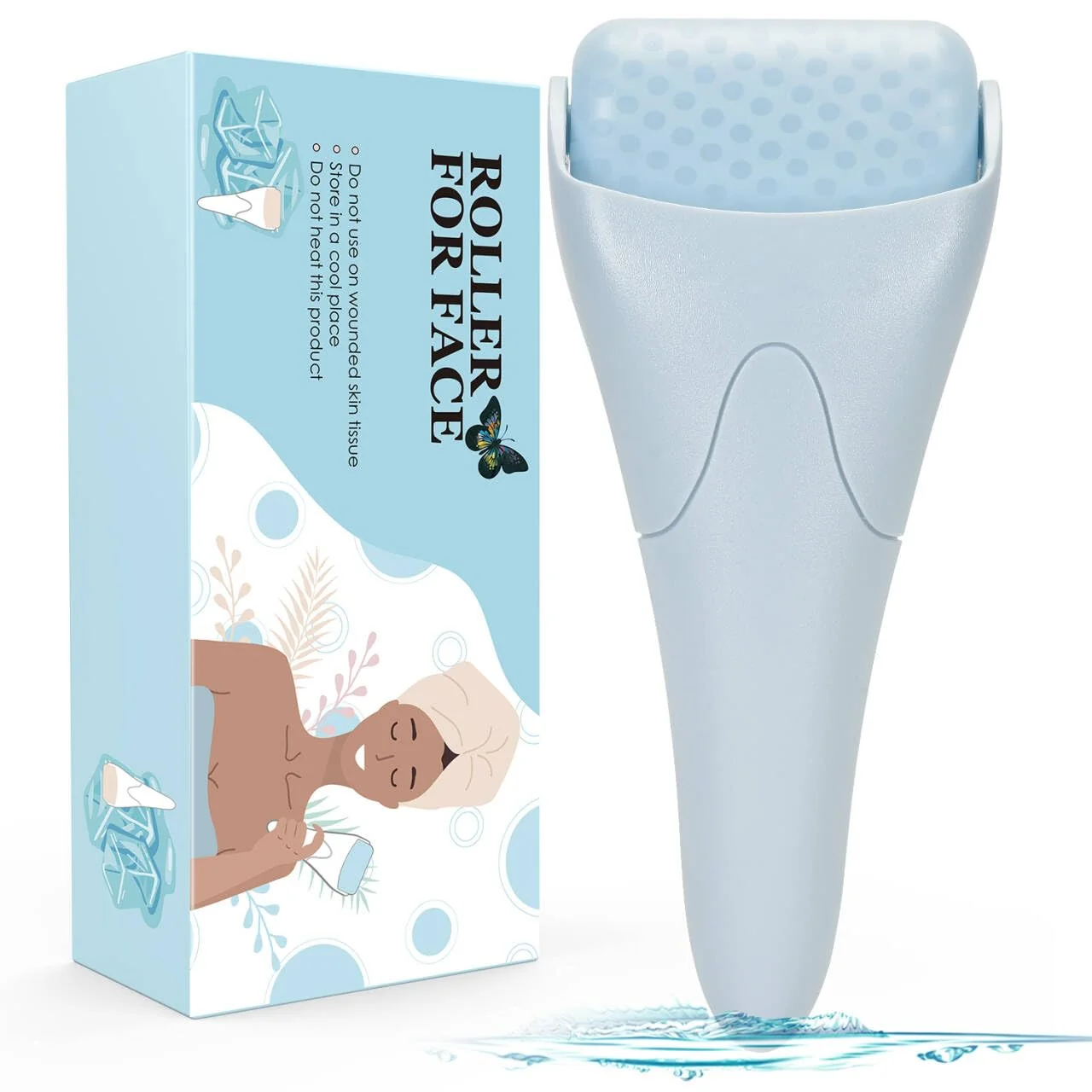Relaxed Fronnor Ice Roller for Face Eyes Facial Massager Tool Soothing Skin Care Tool Cooling Skincare Device for Puffiness At-Home Spa Gift for Women Responsible
