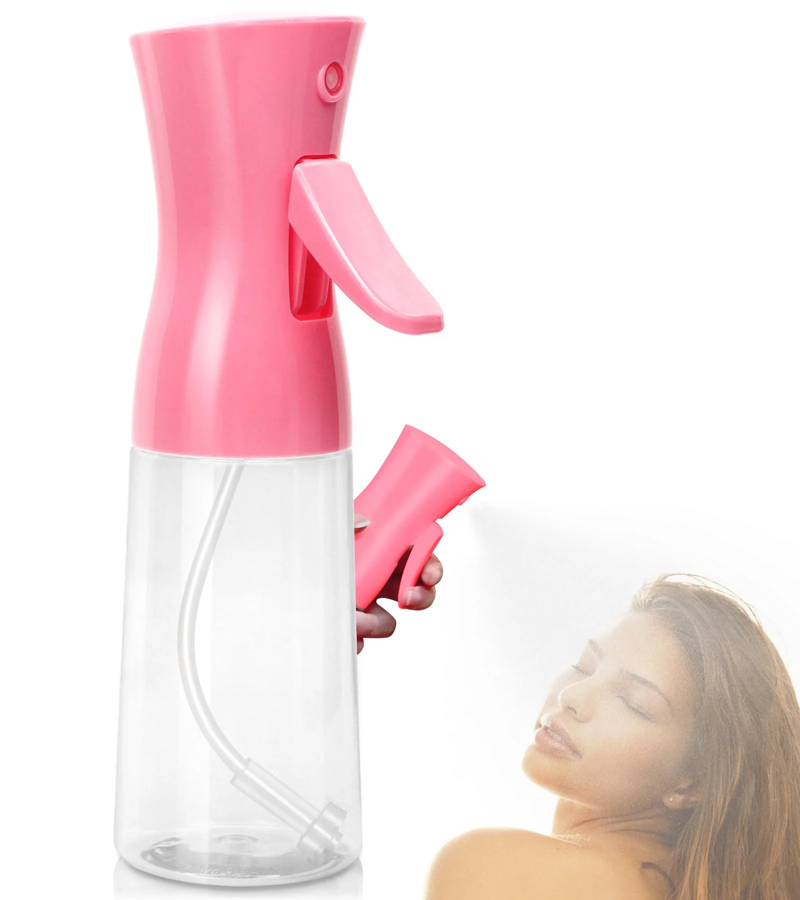 Professional Fun Gift Spray Bottle For Hair Continuous Water Mister for Hairstyling Salons Cleaning Plants Essential Oil Scents Ultra Fine Mist Sprayer 6.8 OZ Detailed