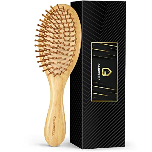 Artisan GAINWELL Bamboo Hair Brush for Hair Growth Natural Bamboo Bristles Detangling Wooden Paddle Hairbrush for Massaging Scalp for Women Men and Kids Lightweight