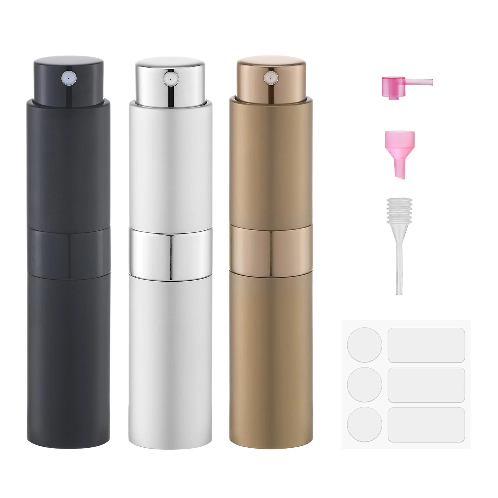 Verified Fusupak Perfume Atomizer Travel Bottle Refillable Cologne Sprayer Portable for Men - Mini Spray Empty for Refill - 8ml Small Size Brown Trusted