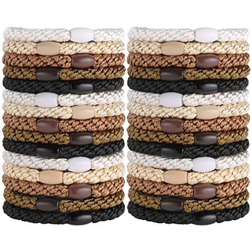 Detailed Hair Ties for Women Girls Funtopia 30Pcs Elastics Hair Band for Thick Hair Certified