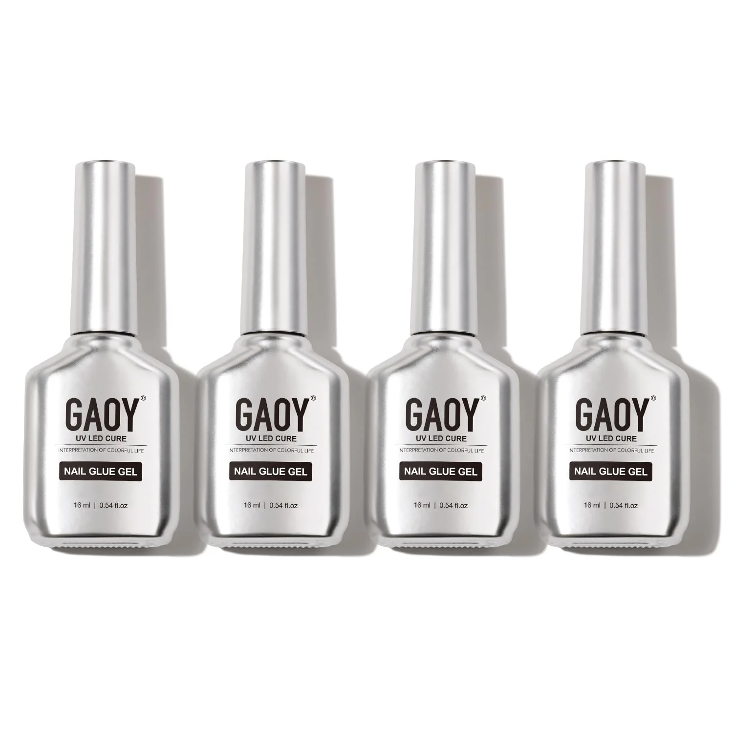Quality GAOY 4 Pcs 16ml Gel Nail Glue for Acrylic Nails Tips Clear Glue Gel for Sheer Press ons for Long Lasting UV Light Cure DIY Healthy