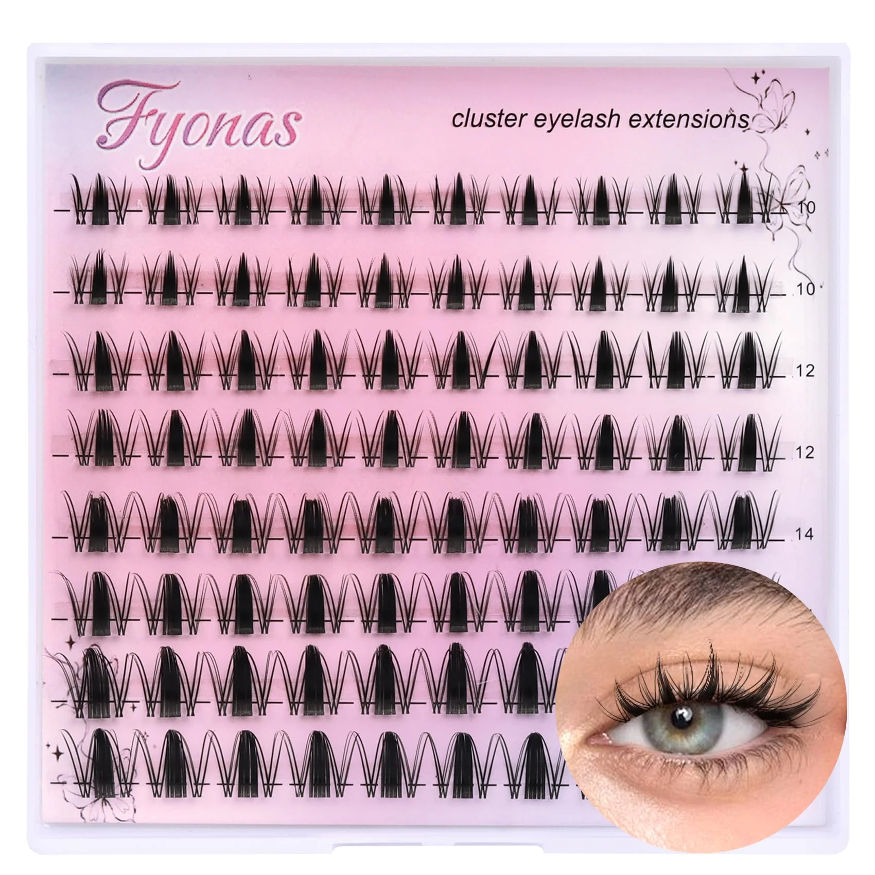 High-End Fyonas Manga Lash Clusters Spiky Eyelash Clusters C Curl Cluster Eyelash Extensions 10-16mm Anime Individual Lashes Wet Look Lashes Clusters Carefully Designed