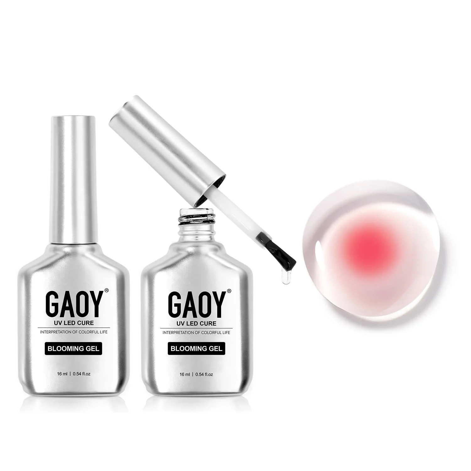 Pure GAOY 2 Pcs Blooming Gel 16ml Clear Blooming Gel Nail Polish Spreading Effects Soak Off UV Light Cure for Nail Art DIY Specialty