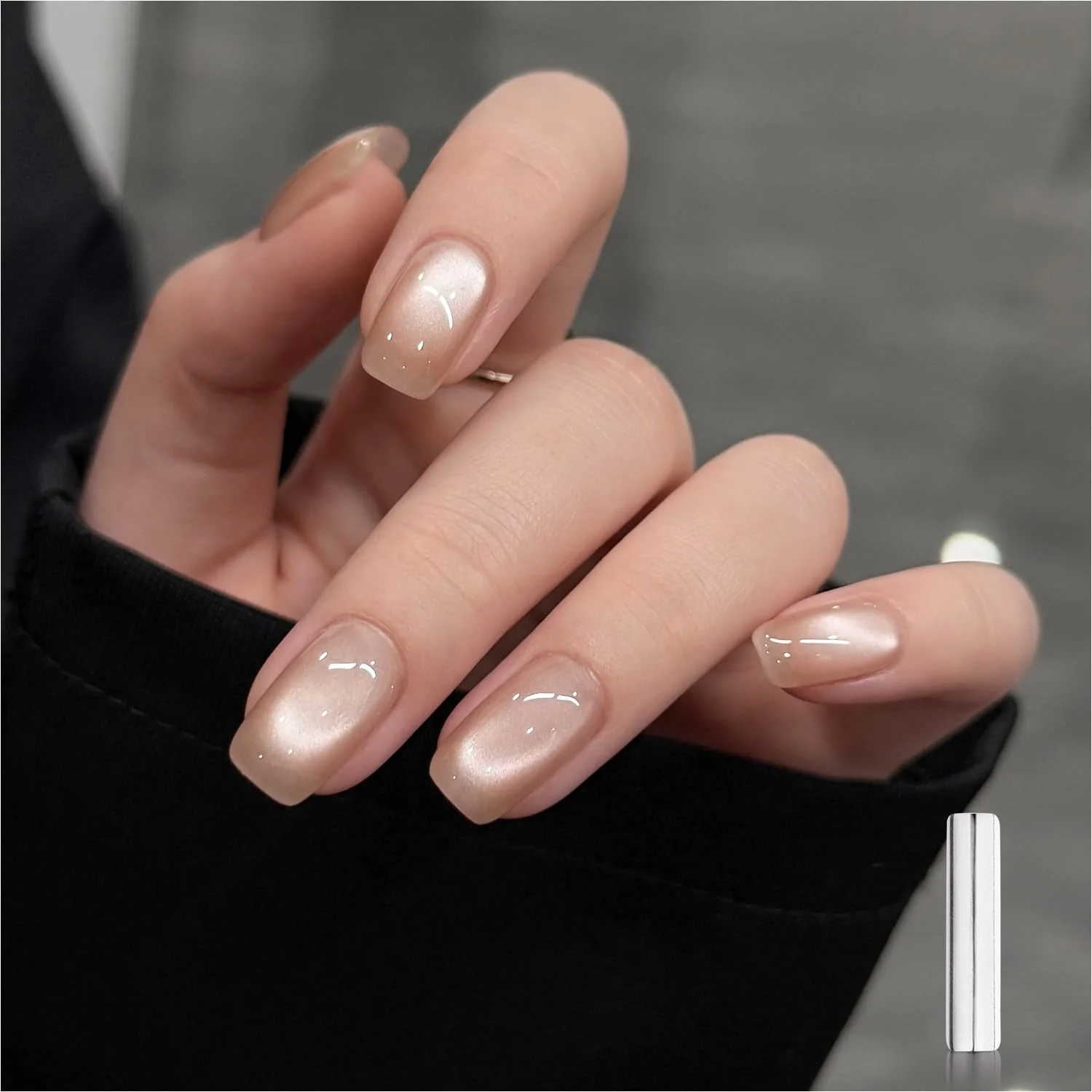 Proven GAOY Jelly Nude Cat Eye Gel Nail Polish 16ml Glitter Holographic Nail Polish with Magnet Reflective Translucent UV Gel 3139 Moonlit Haze Sophisticated