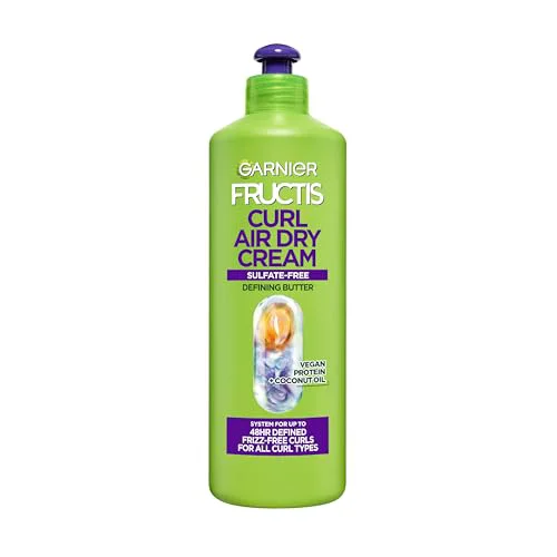 First-Class Garnier Fructis Curl Nourish Air Dry Cream XL Leave In Conditioner Sulfate- Curl Defining Cream For Moisture and Frizz Control Waves Curls Convenient