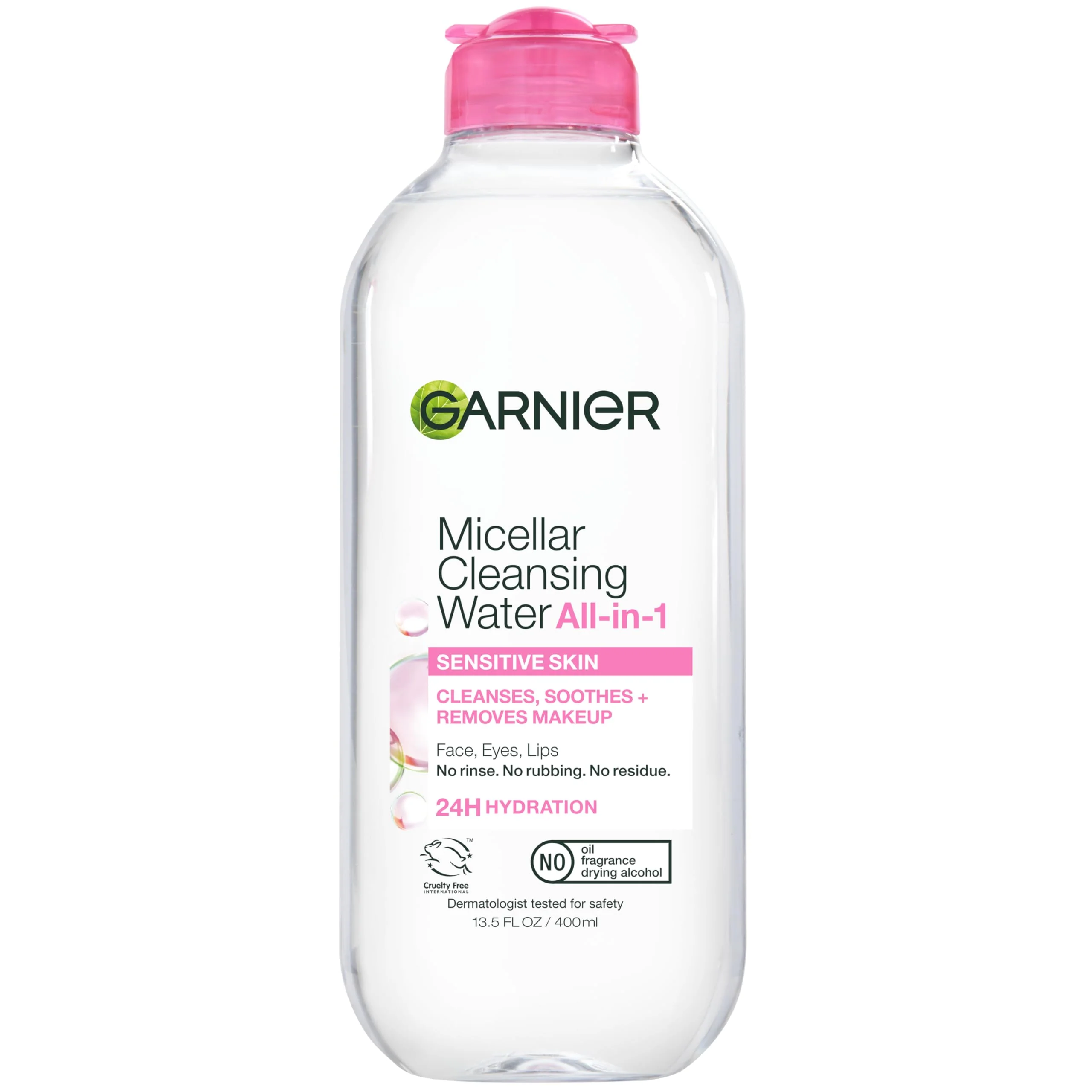 Luxury Garnier Micellar Water Hydrating Facial Cleanser Makeup Remover Suitable for Sensitive Skin Vegan Cruelty 13.5 Fl Oz 400mL 1 Count Consistent