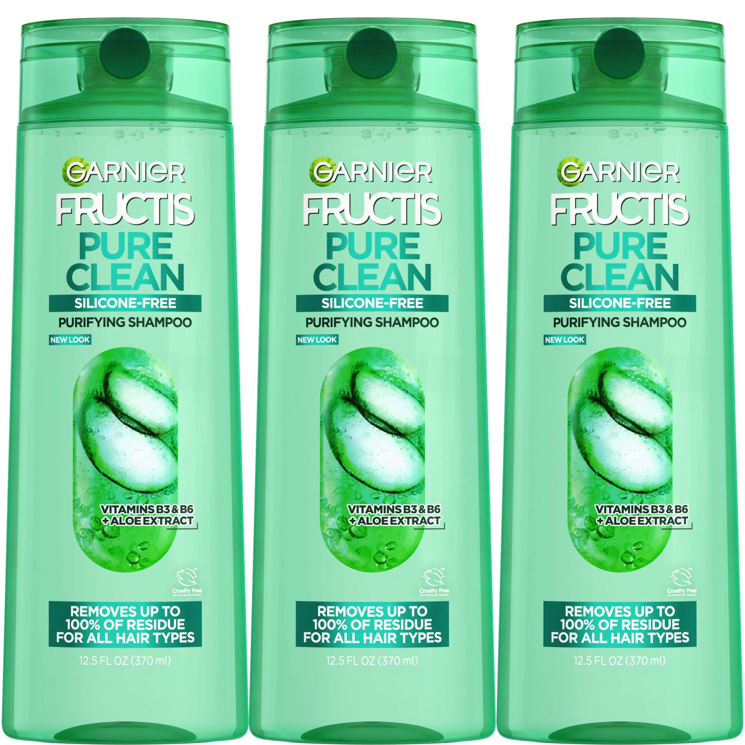 Selected Garnier Fructis Pure Clean Purifying Shampoo Silicone- 12.5 Fl Oz 3 Count Packaging May Vary Environmentally Friendly