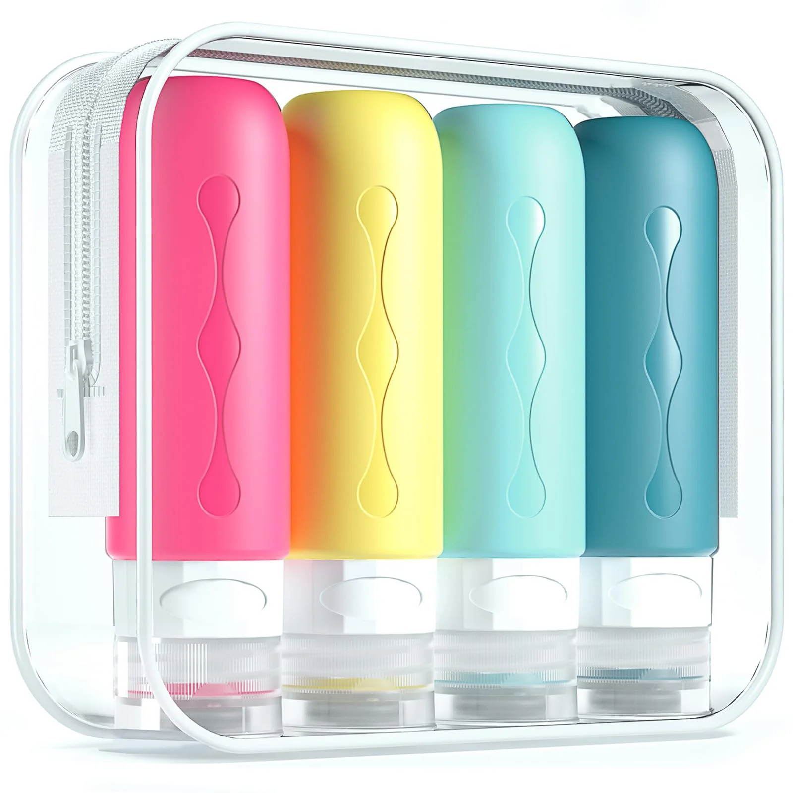Refined Gemice Travel Bottles for Toiletries Tsa Travel 3oz Size Containers BPA Leak Proof Travel Tubs Refillable Liquid Travel Accessories Elegant