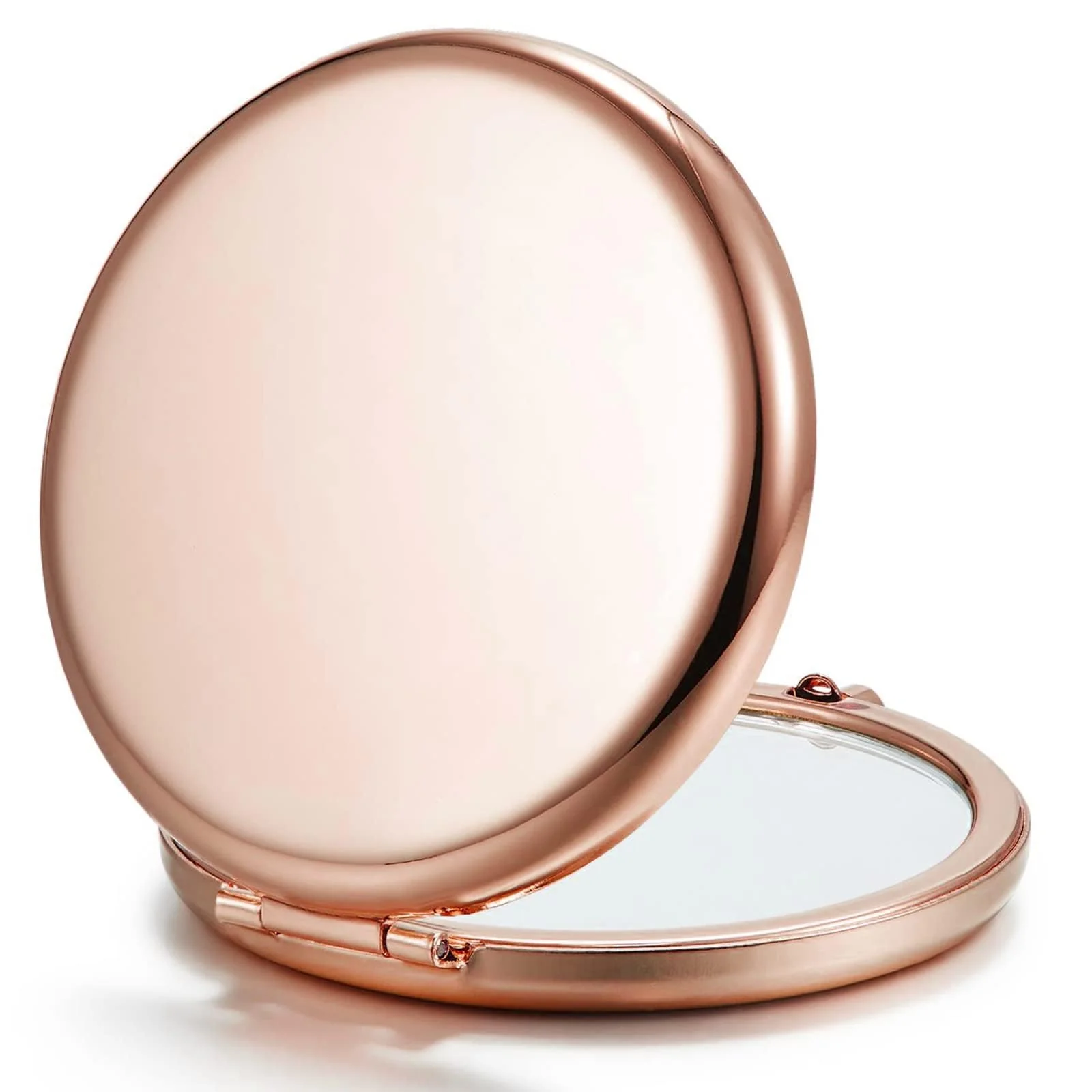 Comfortable Getinbulk Compact Mirror for Purse Double-Sided 1X 2X Magnifying Metal Pocket Makeup Mirrors Round Rose Gold Excellent