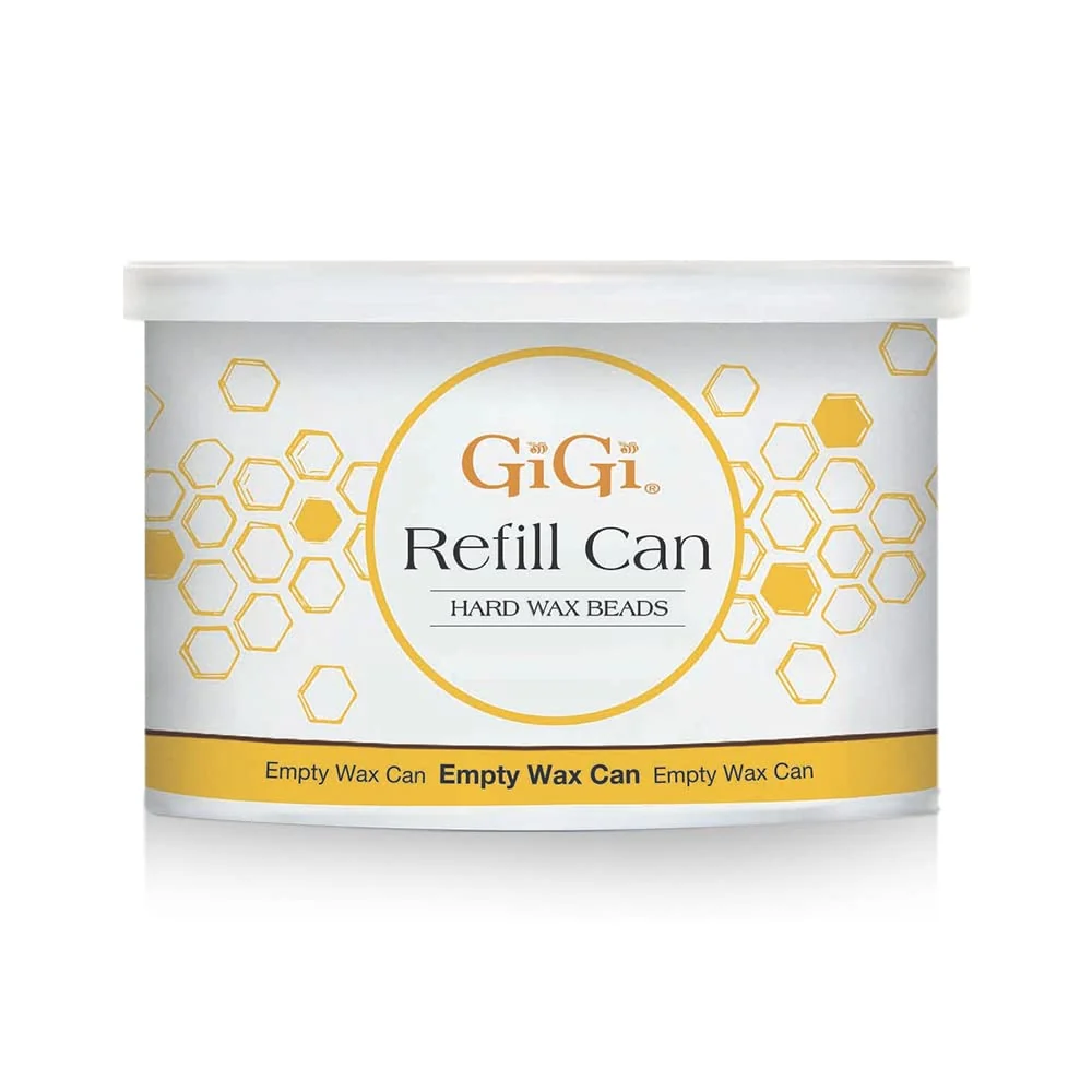 Sustainable GiGi Hard Wax Beads for Hair Removal Empty Wax Refill Can for Hard Wax Beads - Professional Wax Warmer Compatible Reusable Heat-Resistant Genuine