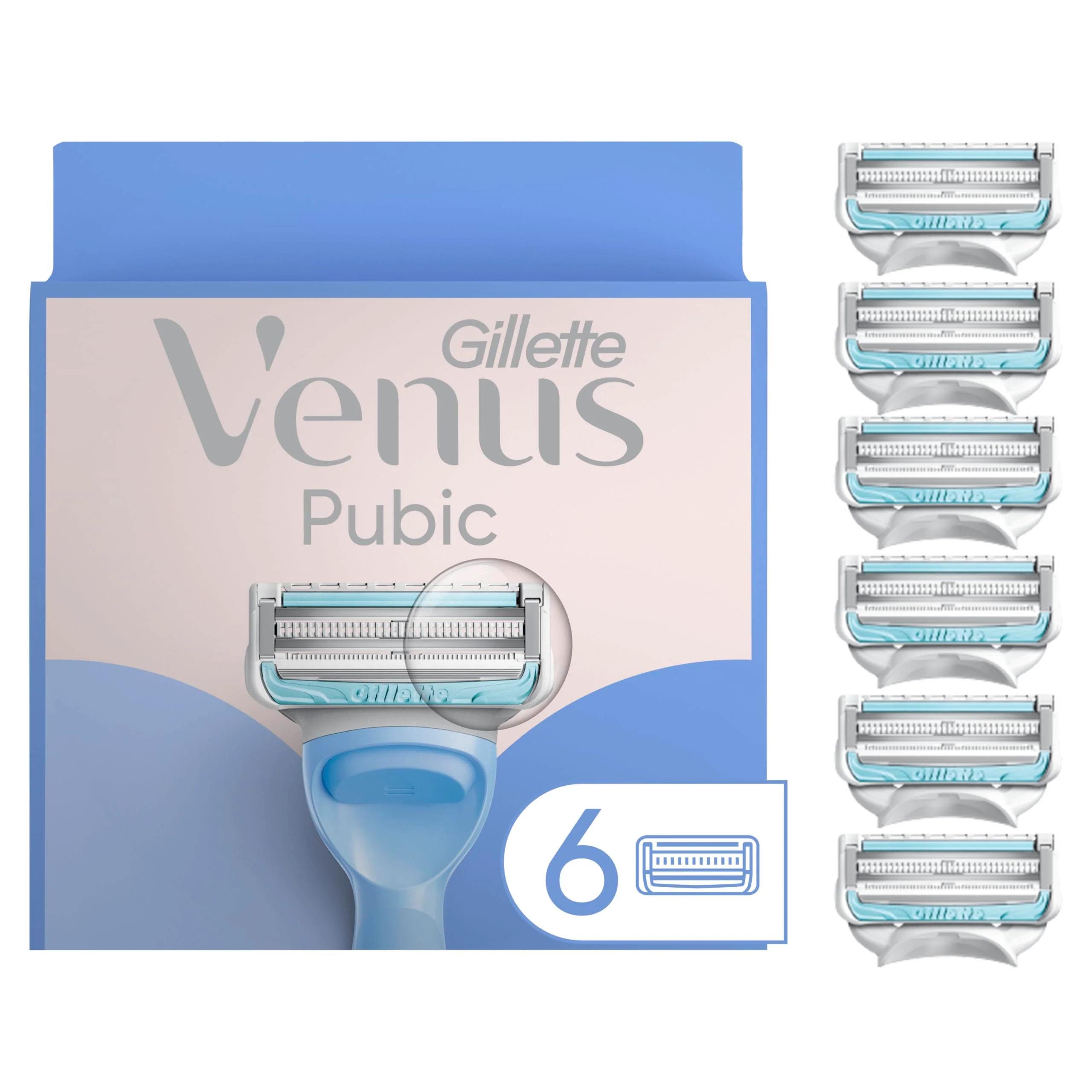 Quality Gillette Venus Intimate Grooming Razors for Women 6 Razor Blade Refills Bikini Razors for Women Easy-to-Use