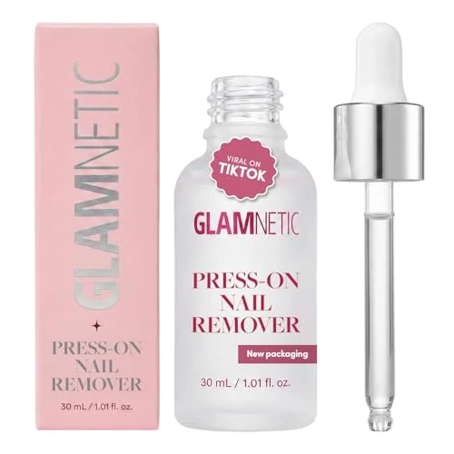 Healthy Glamnetic Press On Nail Remover Odorless No Acetone Gentle Press-On Nail Remover Serum for Fake Nails 30 ml 1.01 fl. oz. Carefully Designed
