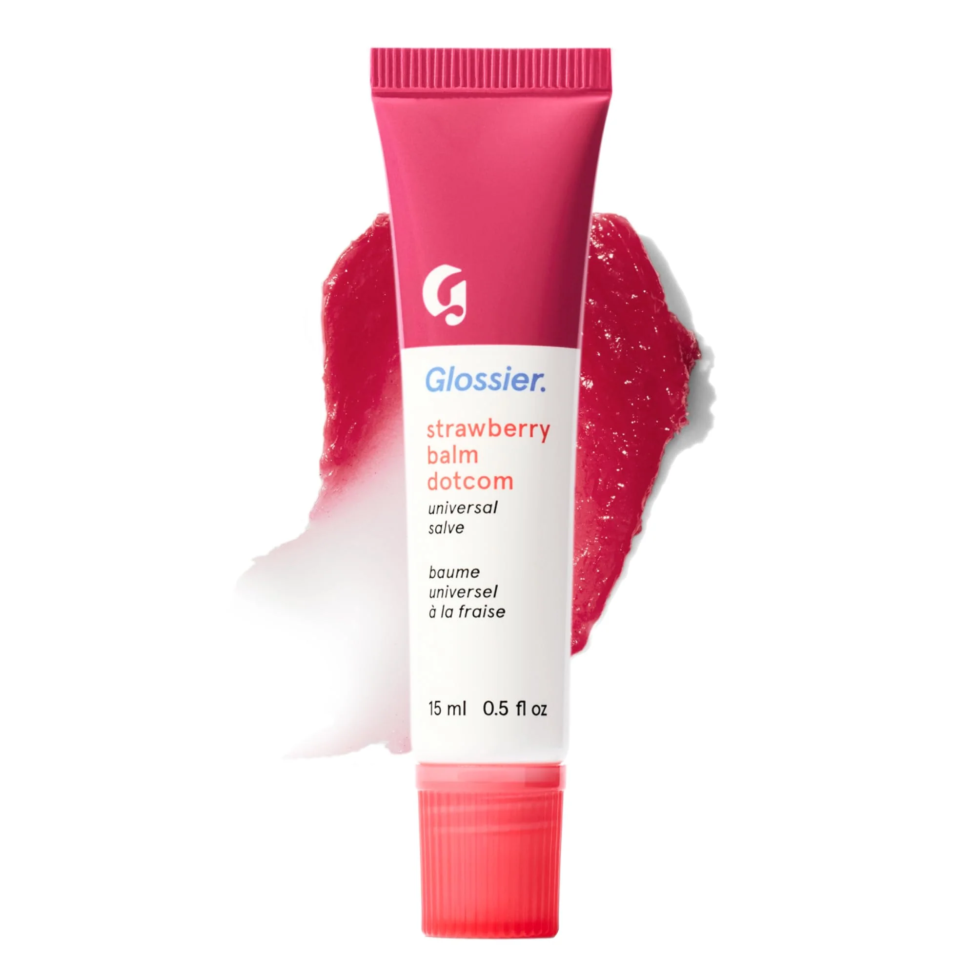 Powerful Glossier Balm Dotcom Lip Balm Universal Salve Strawberry Jammy Pink Tint Breathable