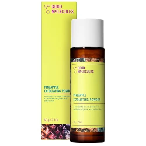 Eco-Friendly Good Molecules Pineapple Exfoliating Powder - Exfoliating Face Scrub with Natural Enzymes Gentle Alcohol- Facial Cleanser Skin Care for Face Smart