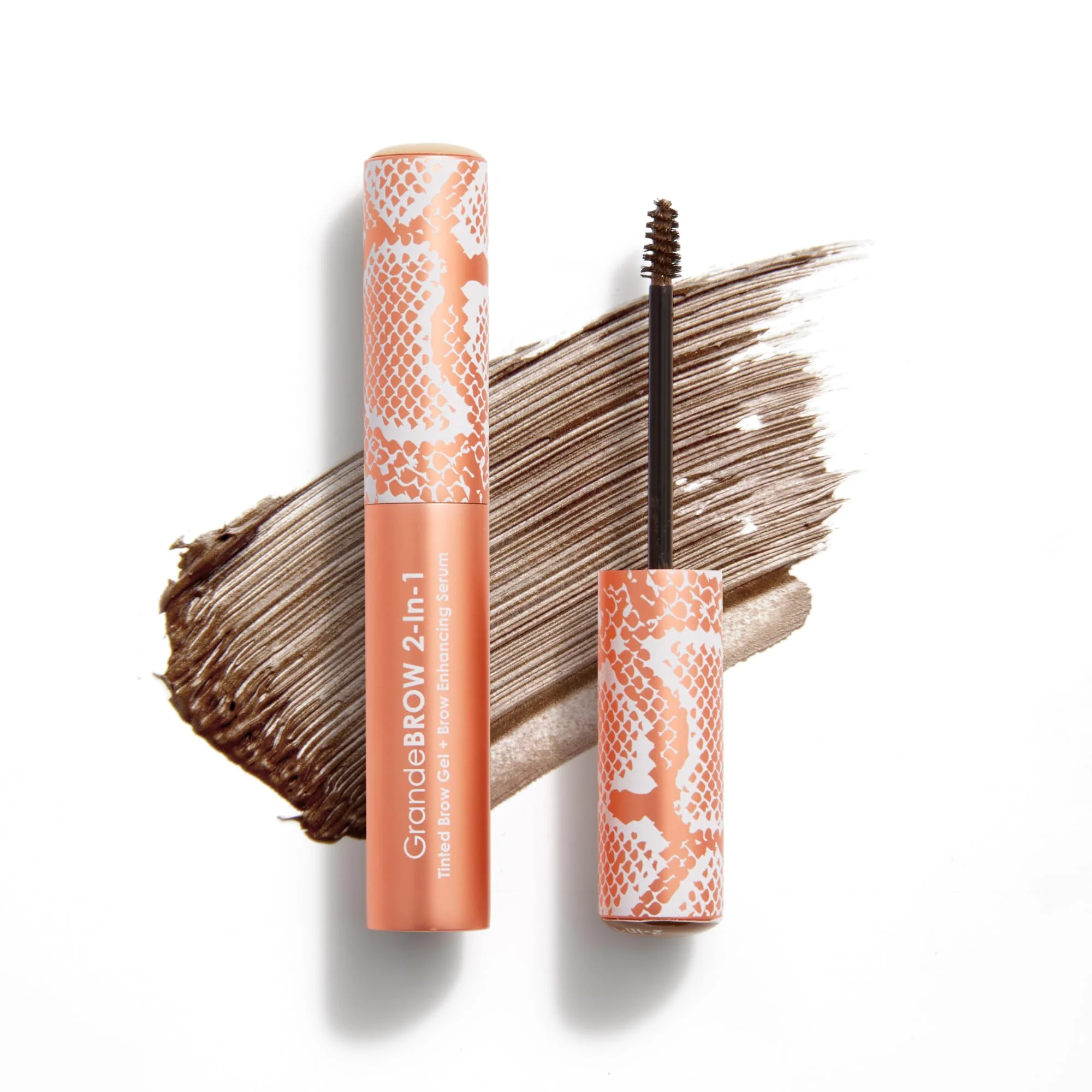 Safe Grande Cosmetics GrandeBROW 2-in-1 Tinted Brow Gel Brow Enhancing Serum for Thicker Darker-Looking Eyebrows Shape Fill Brows with Castor Oil Exclusive