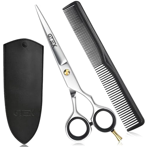 Lightweight GTEX Hair Scissors 6.5 inch Professional Hair Cutting Scissors for Women Men Adults - Barber Scissors Hair Shears - Super Sharp Haircut Scissors Selected
