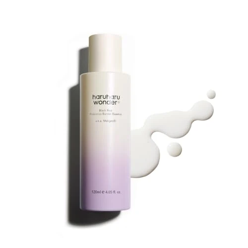 Long-Lasting haruharu Wonder Black Rice Probiotics Barrier Essence 4.05 fl.oz Skin Flooding Layering Strengthens Skin Barrier Moisturizes Glowy Radiant Casual