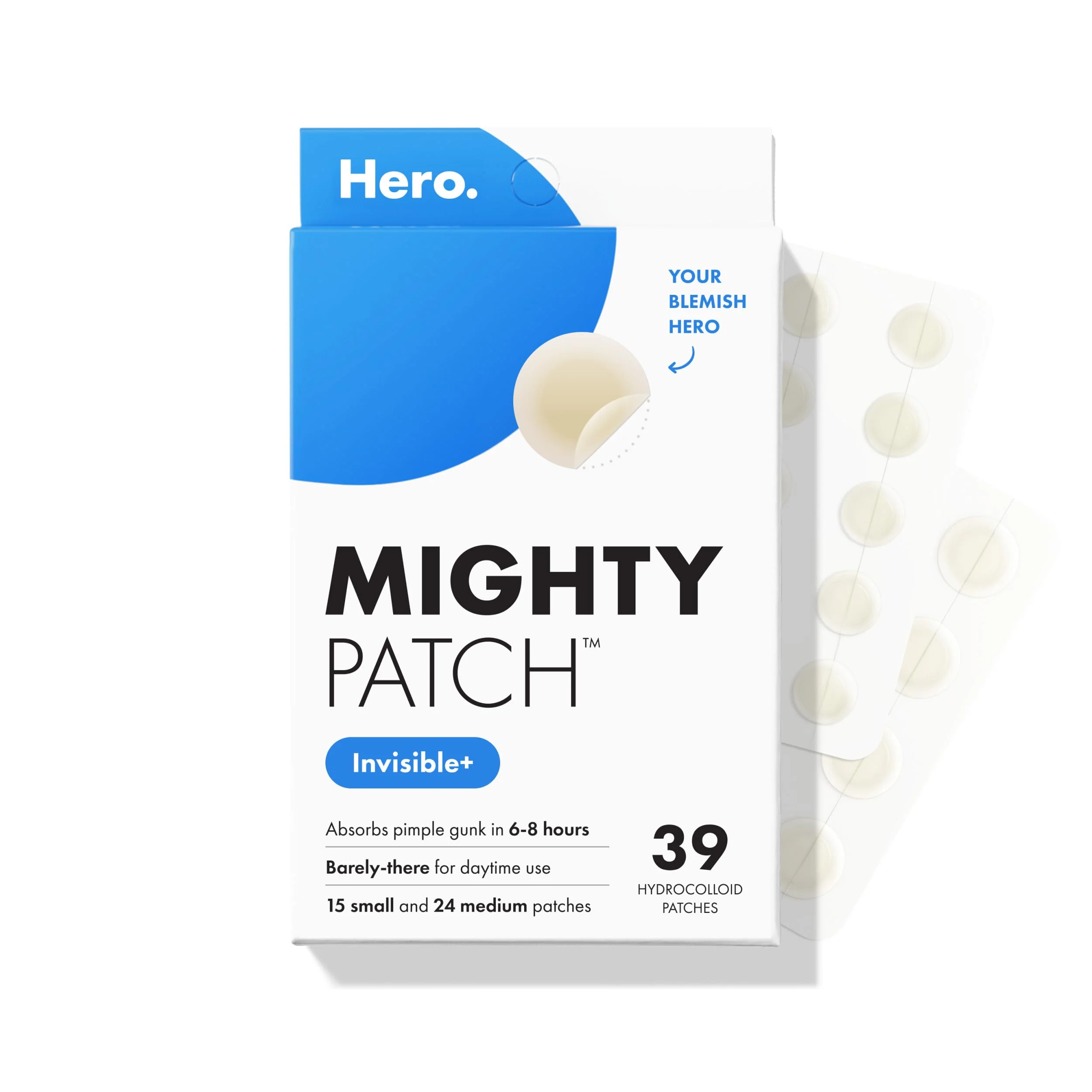 Professional Mighty Patch Invisible Daytime Pimple Patches 24 Medium 15 Small Selected