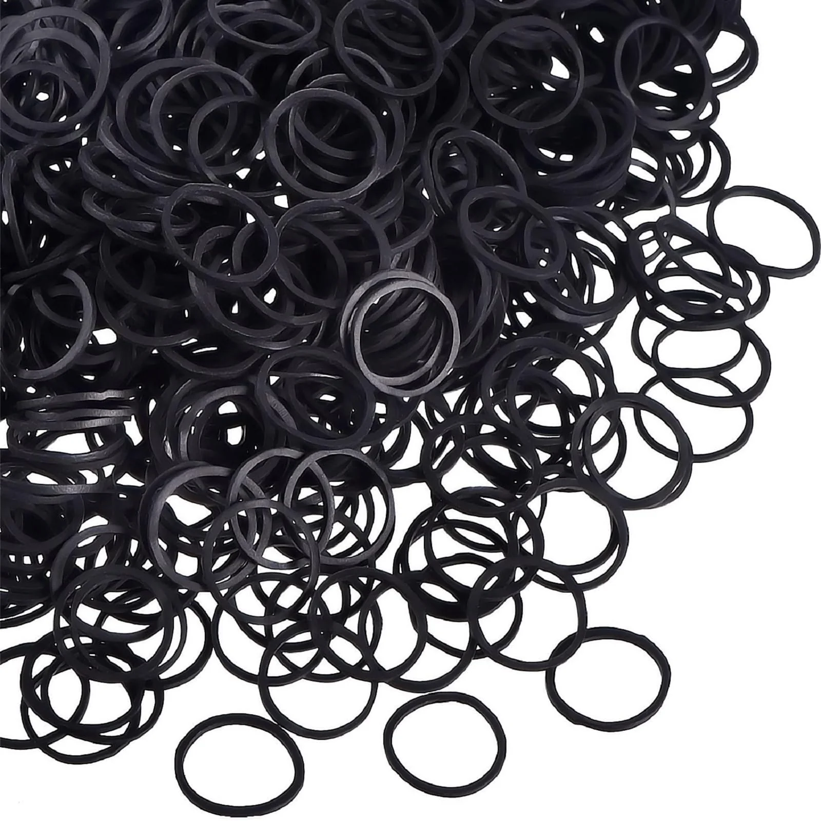 Fast Hicarer 1000 pcs Mini Rubber Hair Bands 1 2 Soft Elastic Bands for Woman Hair Braids Ponytails Beards Small Dreadlocks Wedding Hairstyle Contemporary